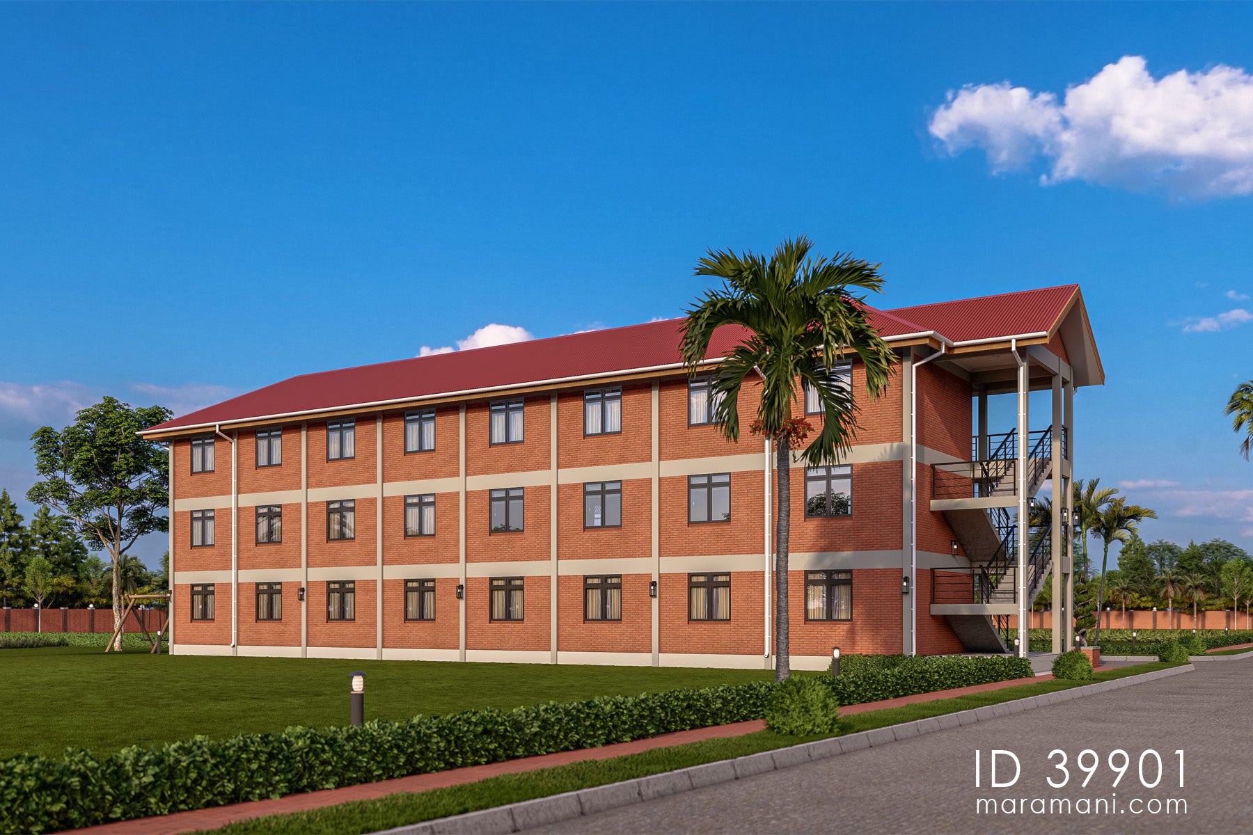 18 Bedroom Hostel Design - ID 39901