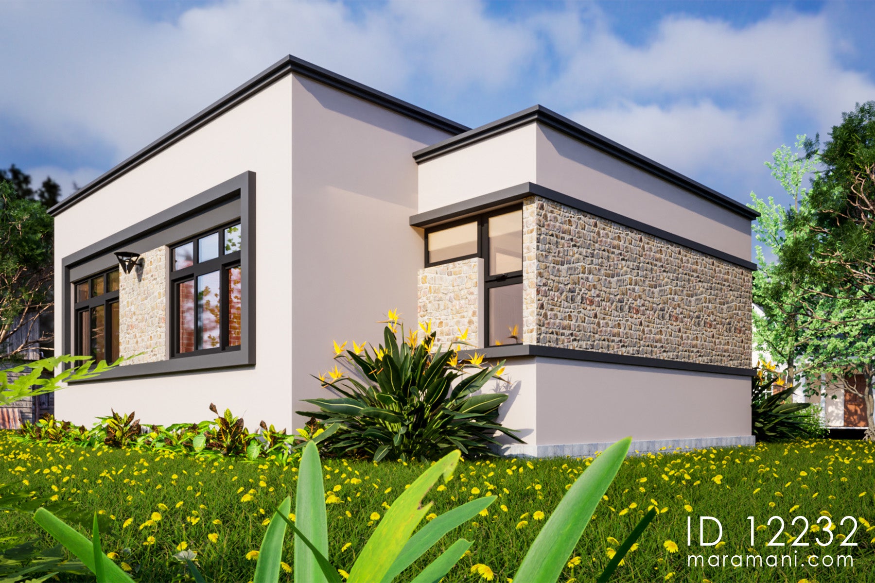 1 Bedroom Duplex house plan - ID 12232