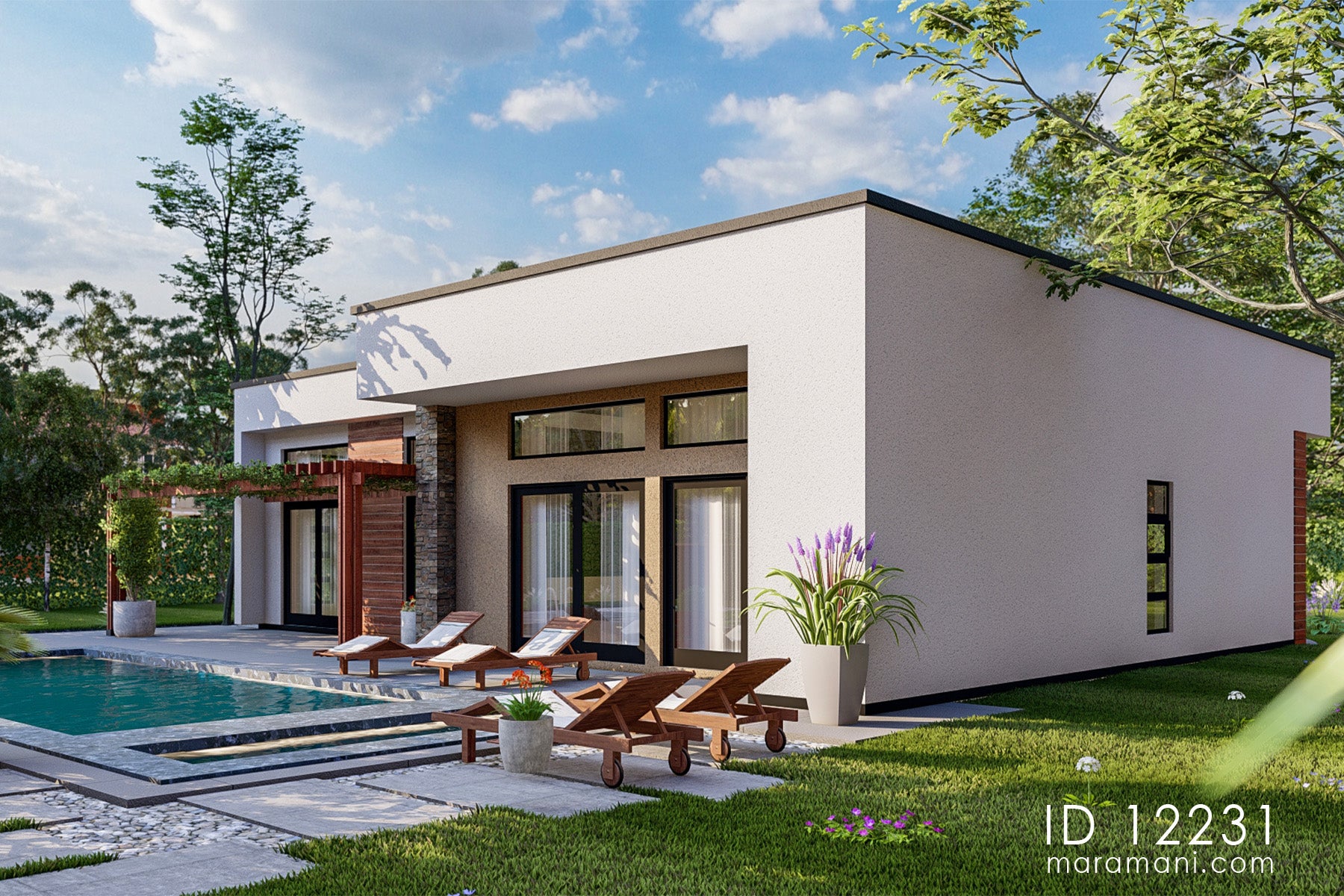 2 Bedroom Contemporary Plan - ID 12231