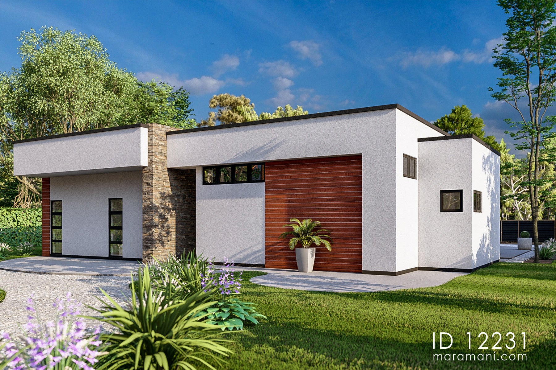 2 Bedroom Contemporary Plan - ID 12231