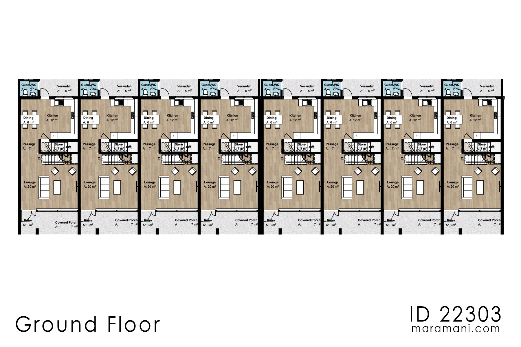 2 Bedroom Apartment Block - ID 22303