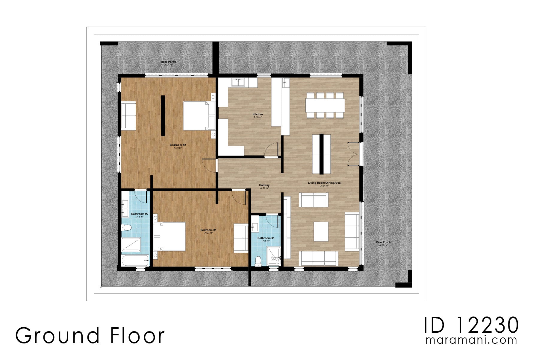 2 Bedroom Contemporary Villa - ID 12230