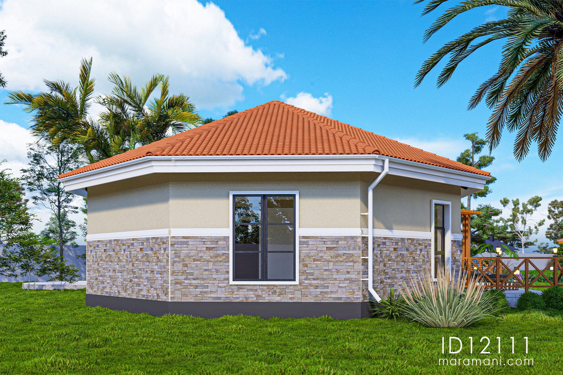 2 Room 1 Bath house plan - ID 12111