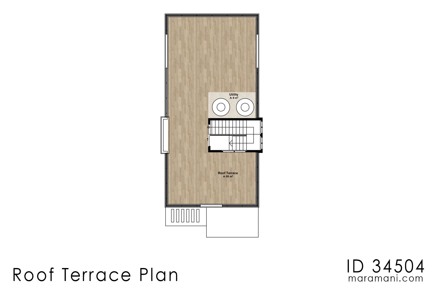 3-Storey 4-Bedroom House Plan - ID 34504