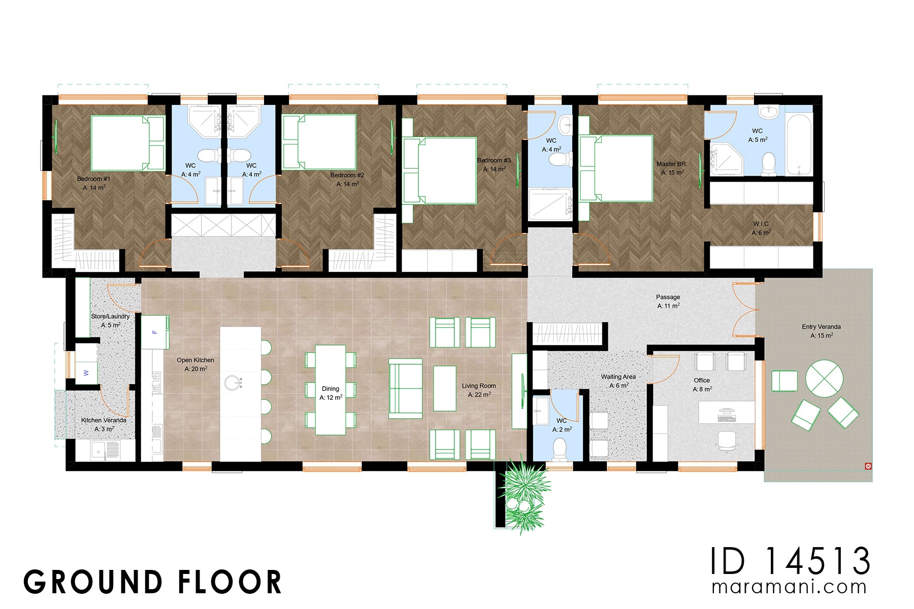 4 Bedroom brick house - ID 14513