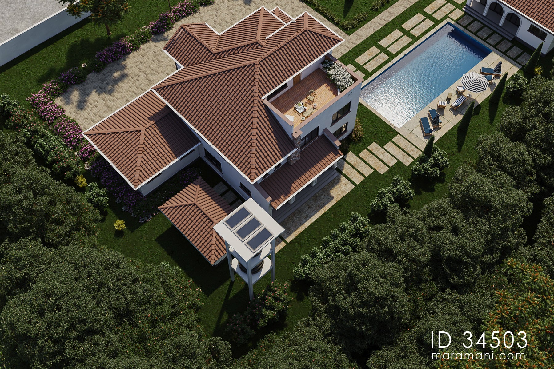 4 Bedroom modern house design - ID 34503