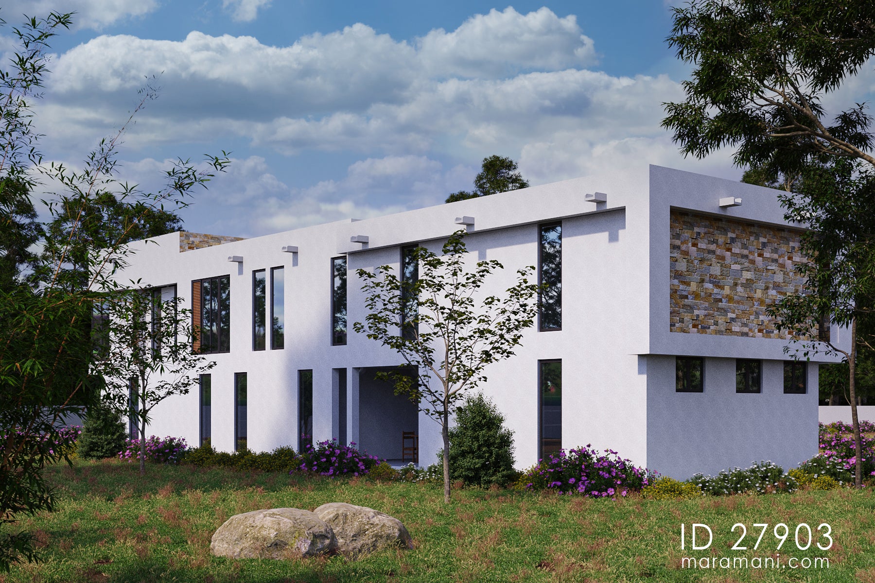 Spacious 7-Bedroom, 2-Story House Plan - ID 27903