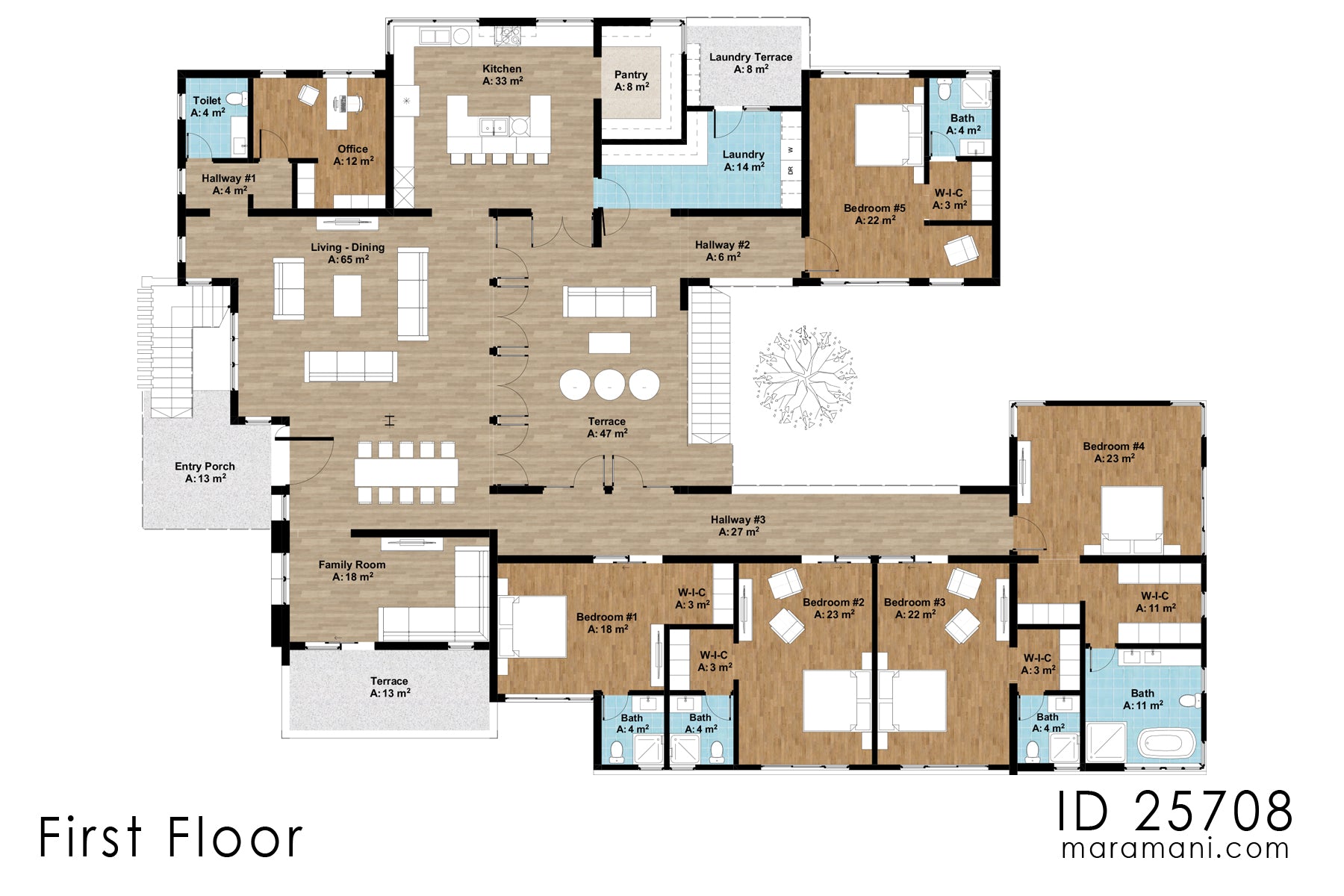 Contemporary 5 Bedroom Mansion - ID 25708