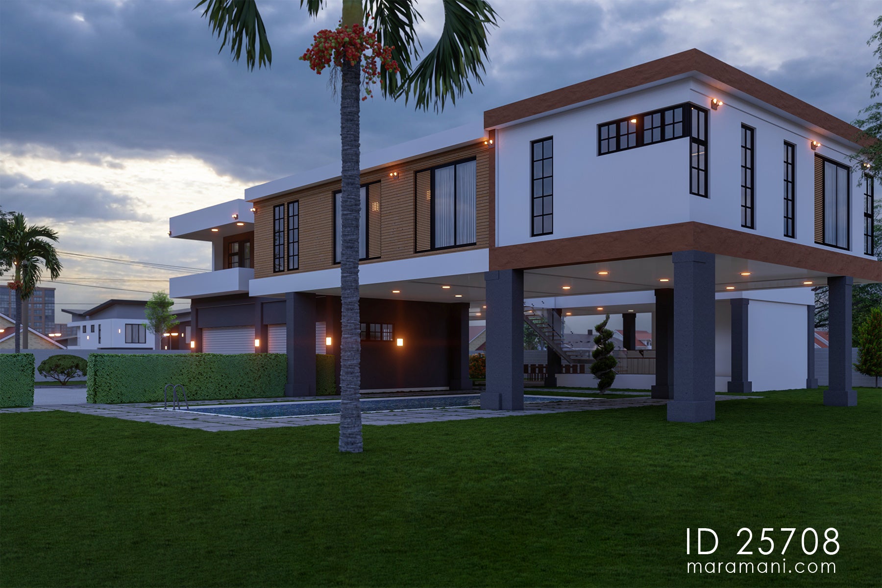 Contemporary 5 Bedroom Mansion - ID 25708