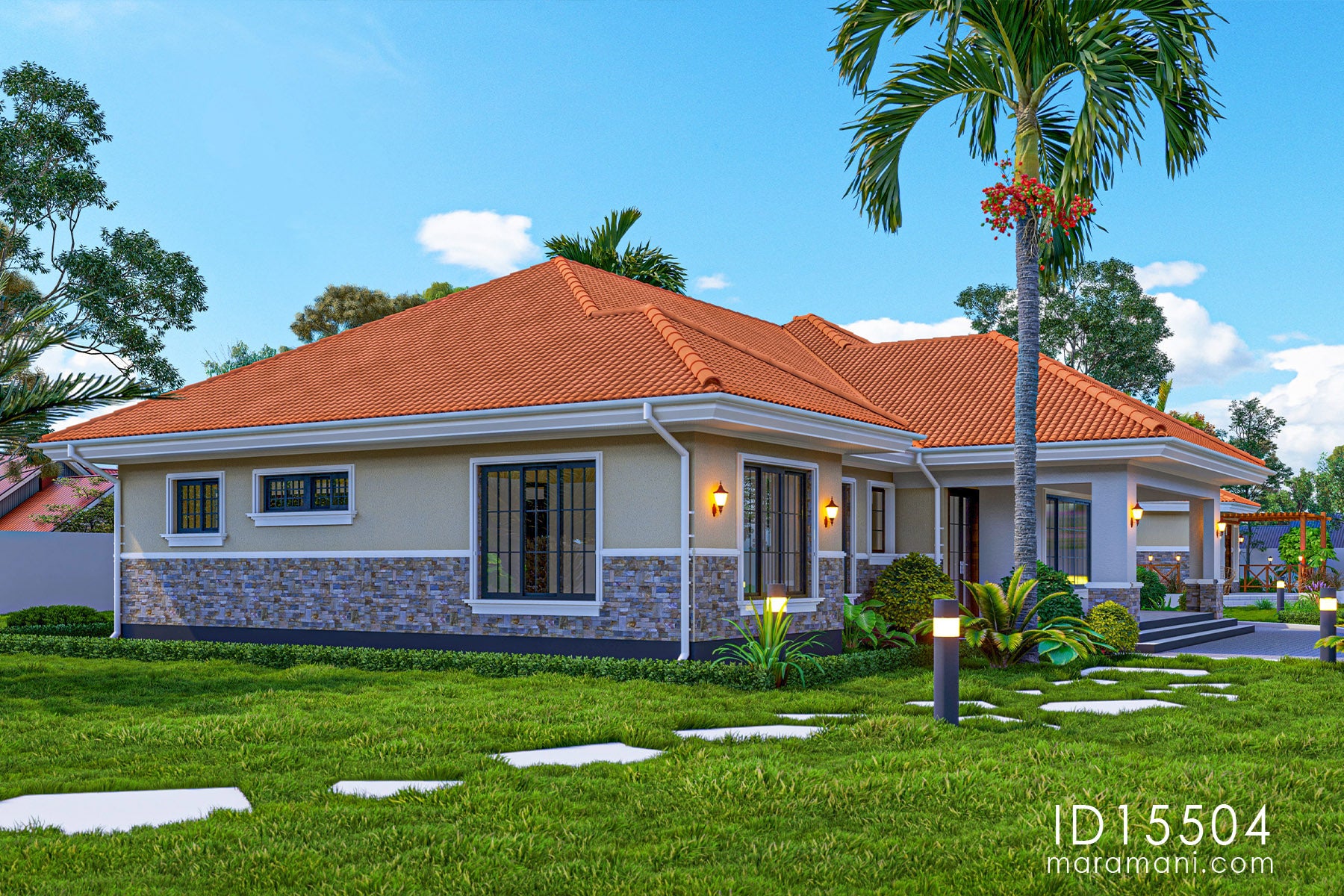 Elegant 5-bedroom house plan - ID 15504