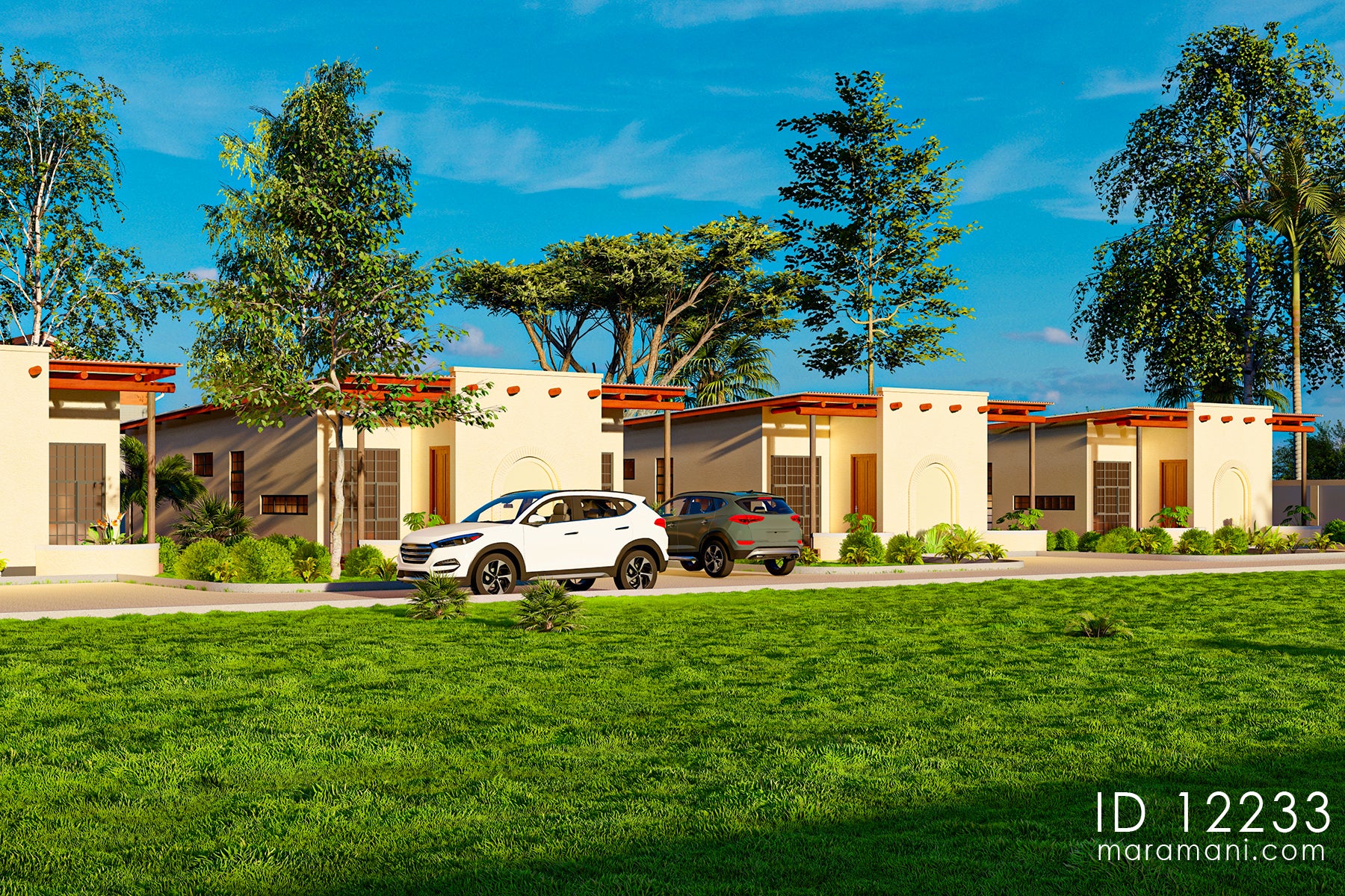 1-story 2 Bedrooms house Plan - ID 12233