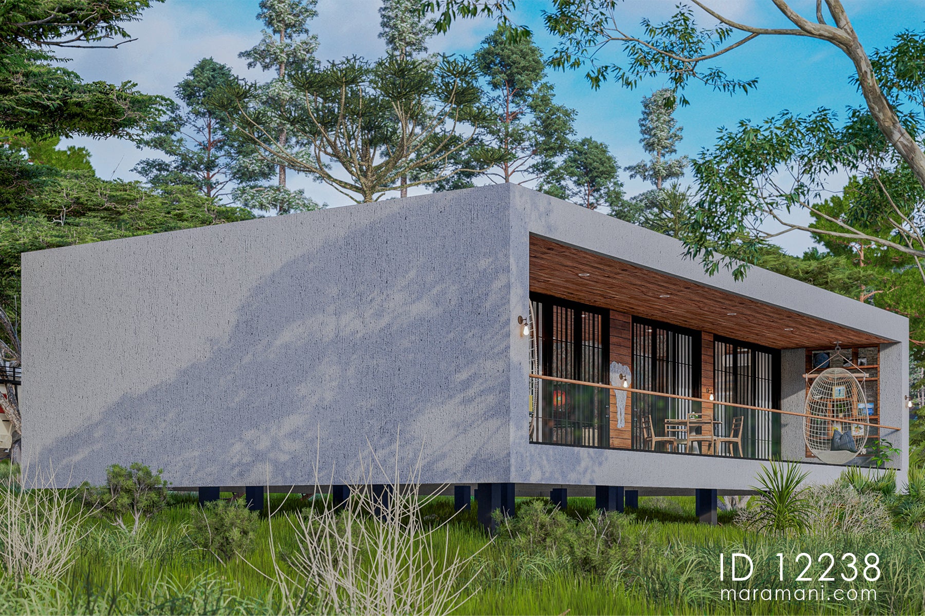 Cozy 2 Bedrooms, 1-Story House Plan - ID 12238