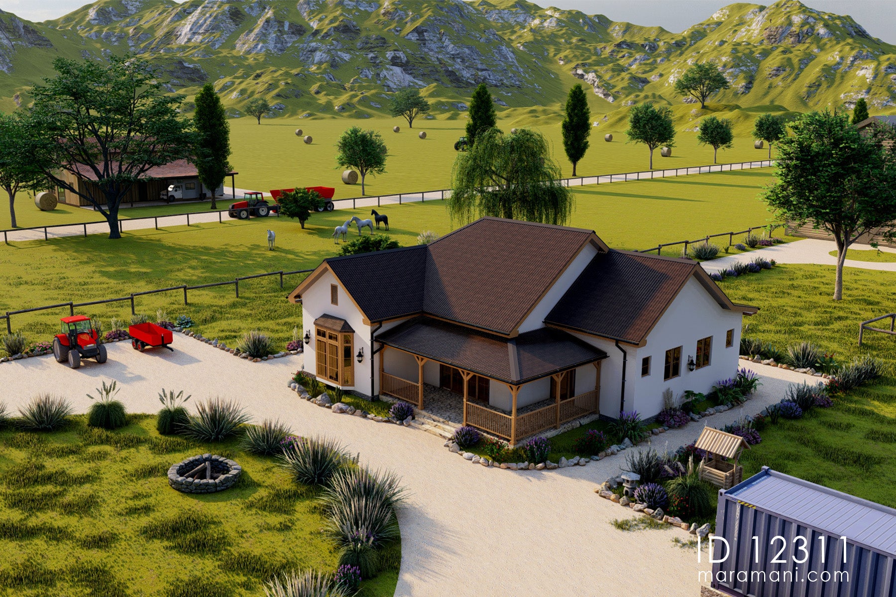 Spacious 2-Bedroom, 1-Story House Plan - ID 12311