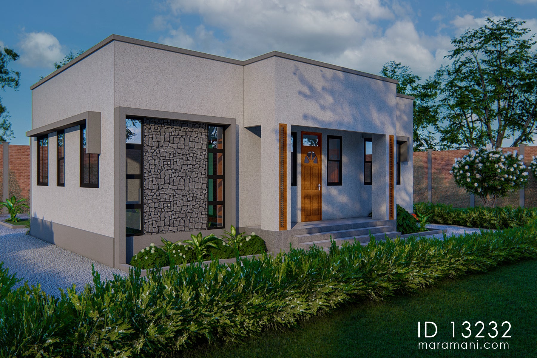 Comfortable 3-Bedroom Single-Story House Plan – ID 13232