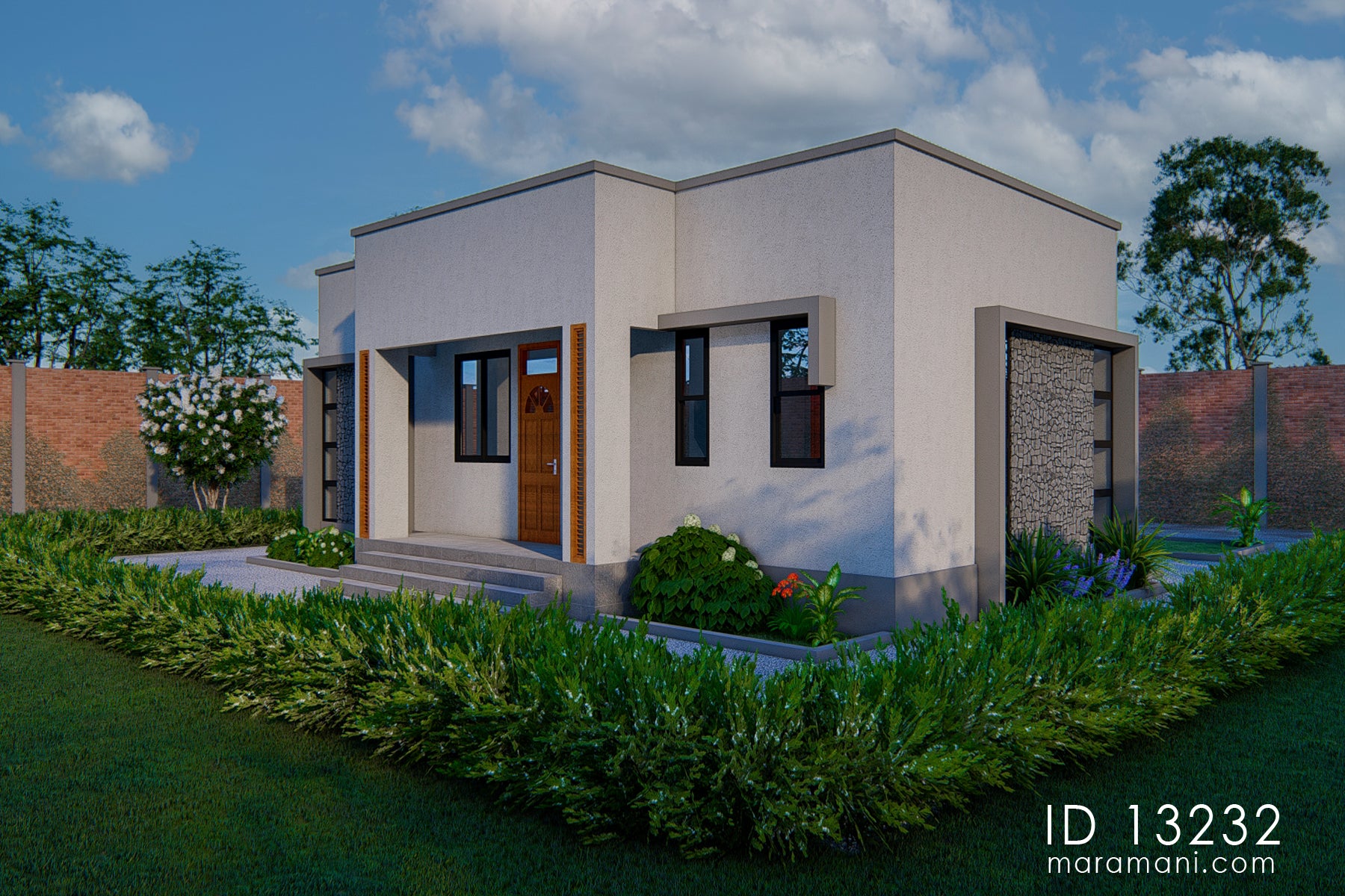 Comfortable 3-Bedroom Single-Story House Plan – ID 13232