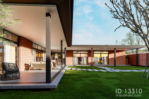 Modern 3-Bedrooms, 1-Story House Plan - ID 13310