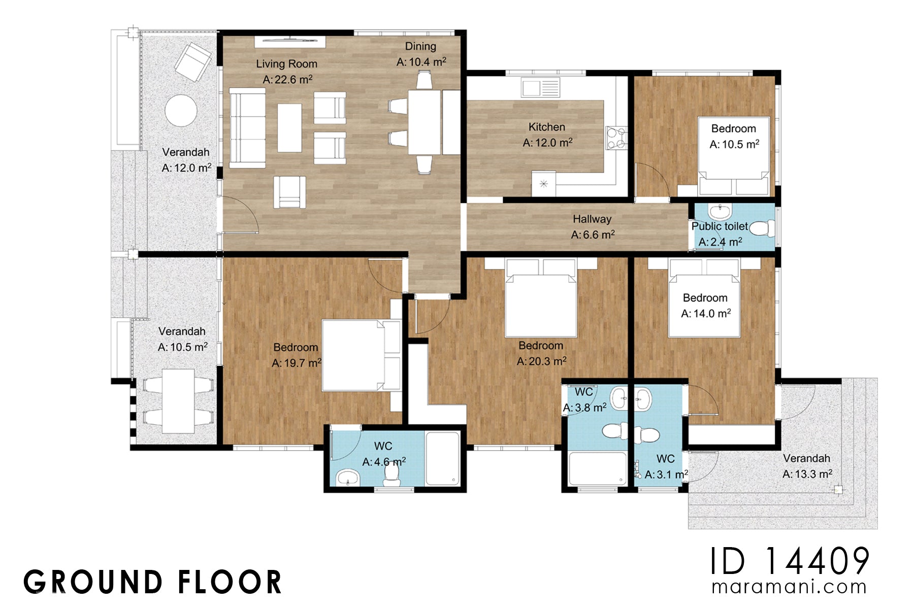 4-bedroom House Plan - ID 14409