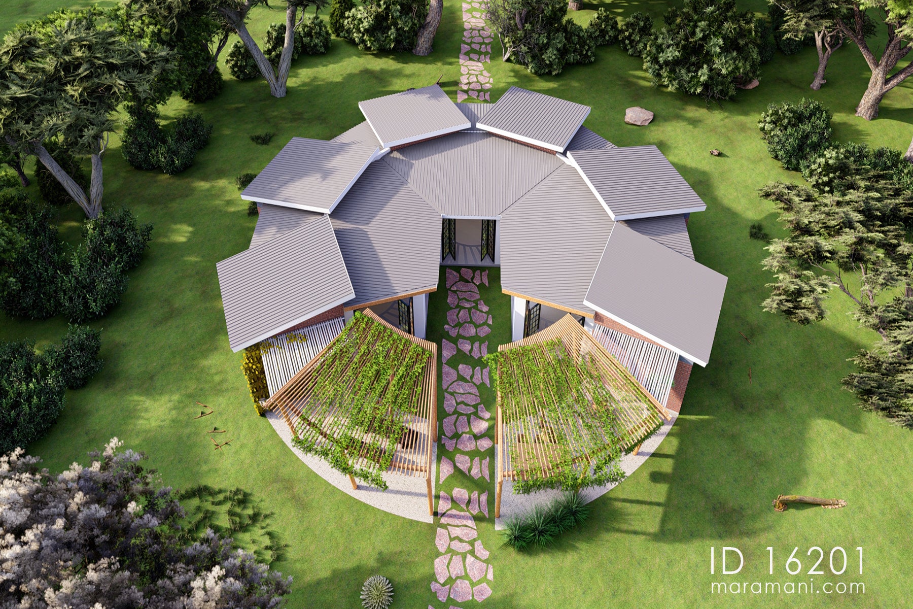 6-bedroom Hostel Plan -ID 16201