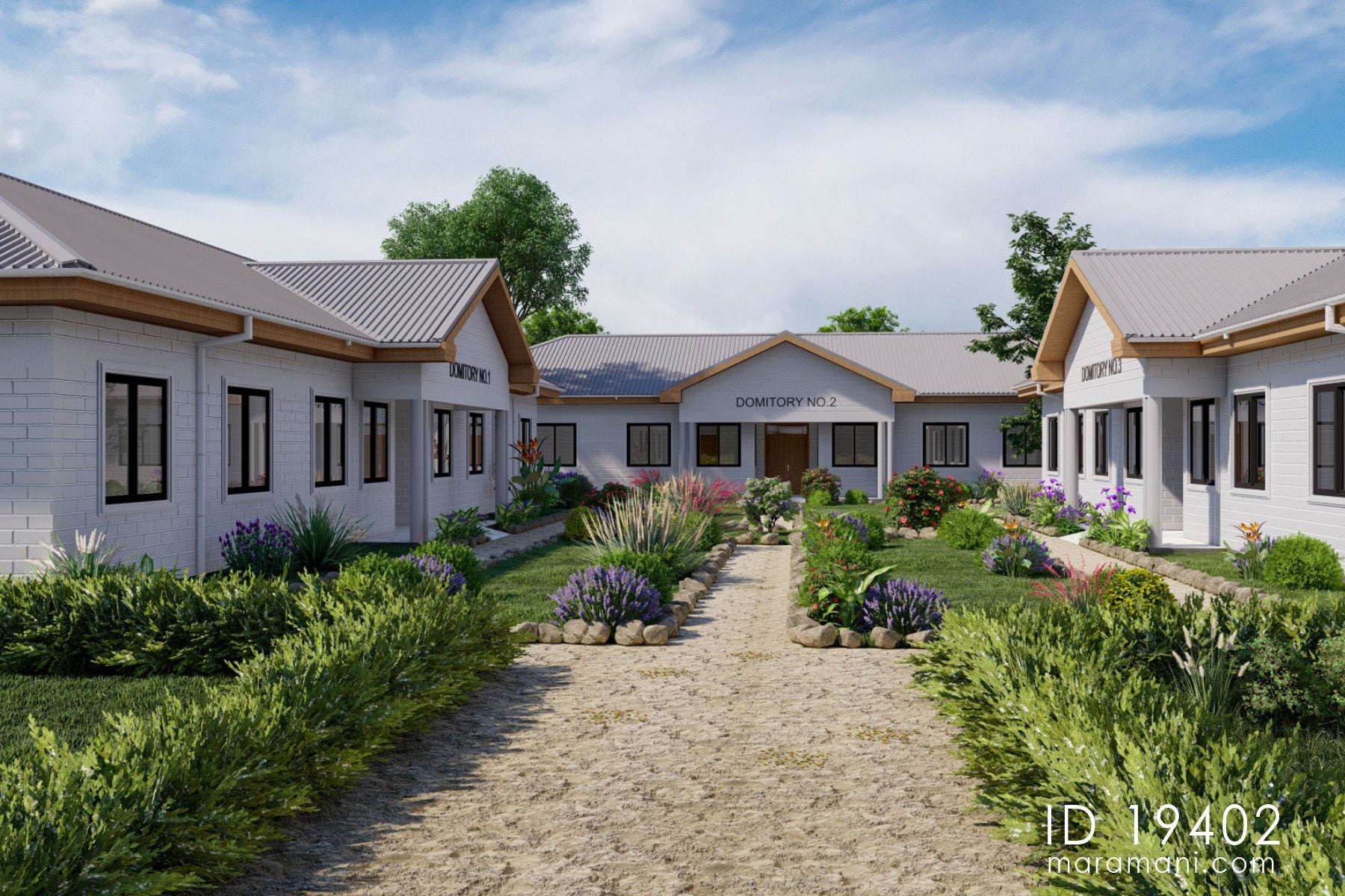 10-room, Single-Story Institutional Living Plan - ID 19402