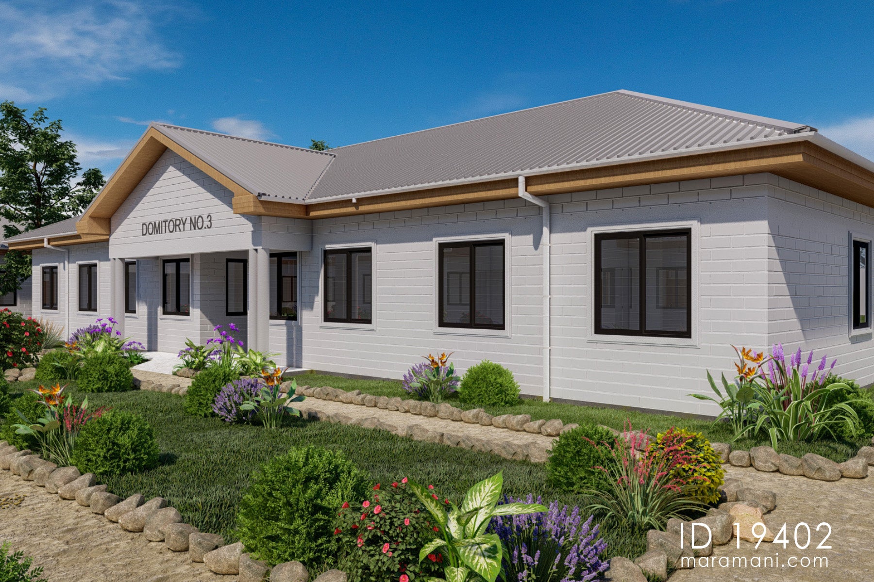 10-room, Single-Story Institutional Living Plan - ID 19402