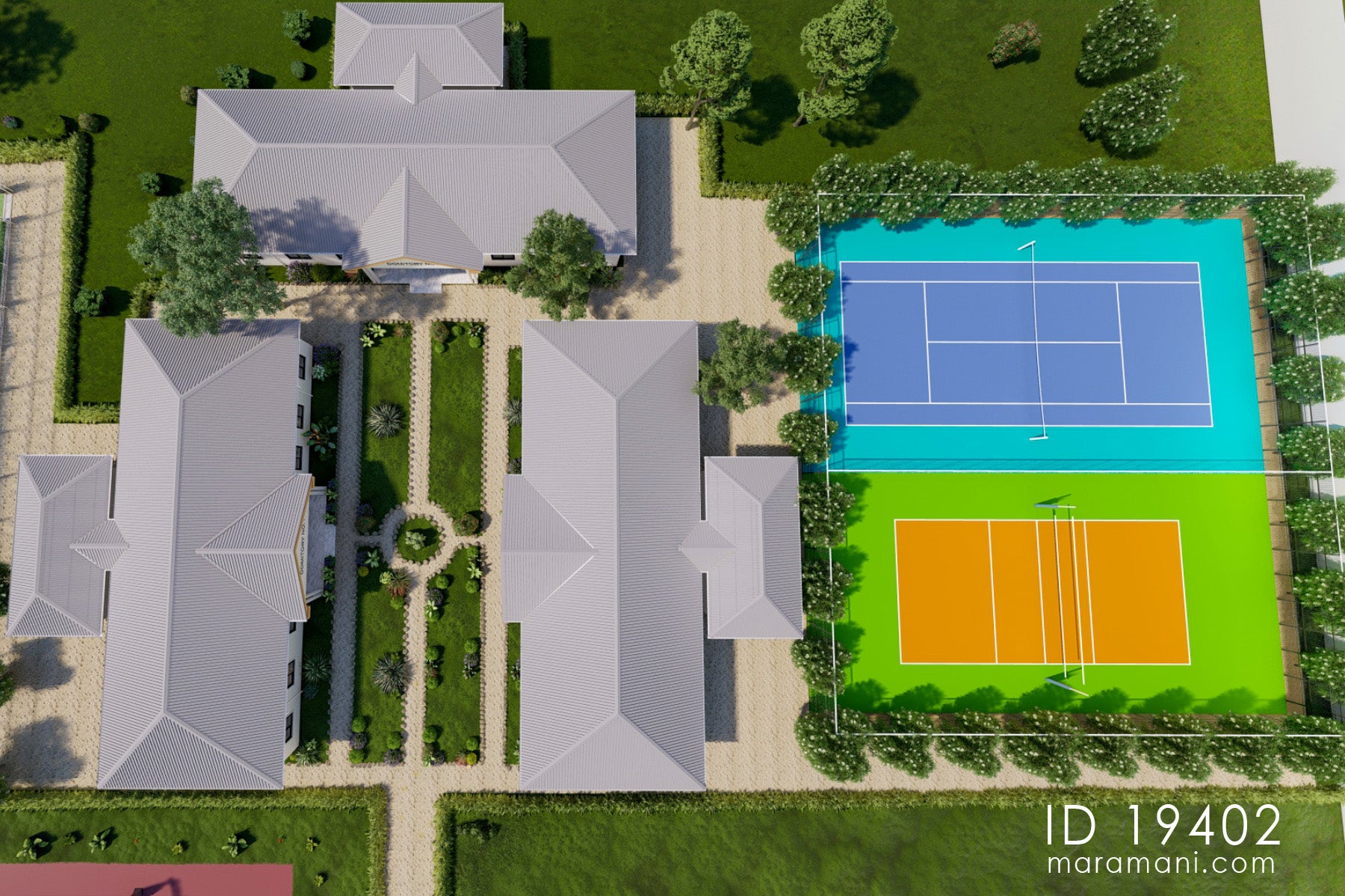 10-room, Single-Story Institutional Living Plan - ID 19402