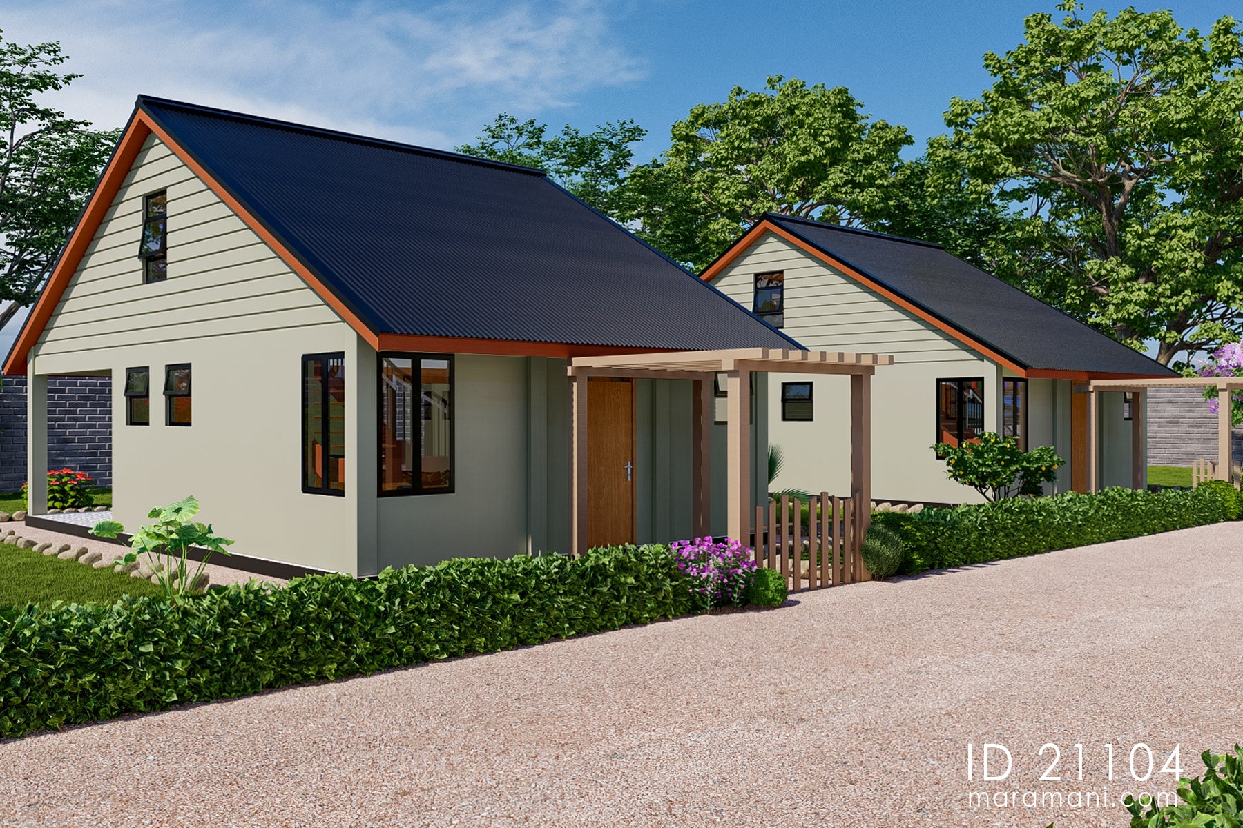 Cozy 1-Bedroom, 2-Story House Plan - ID 21104