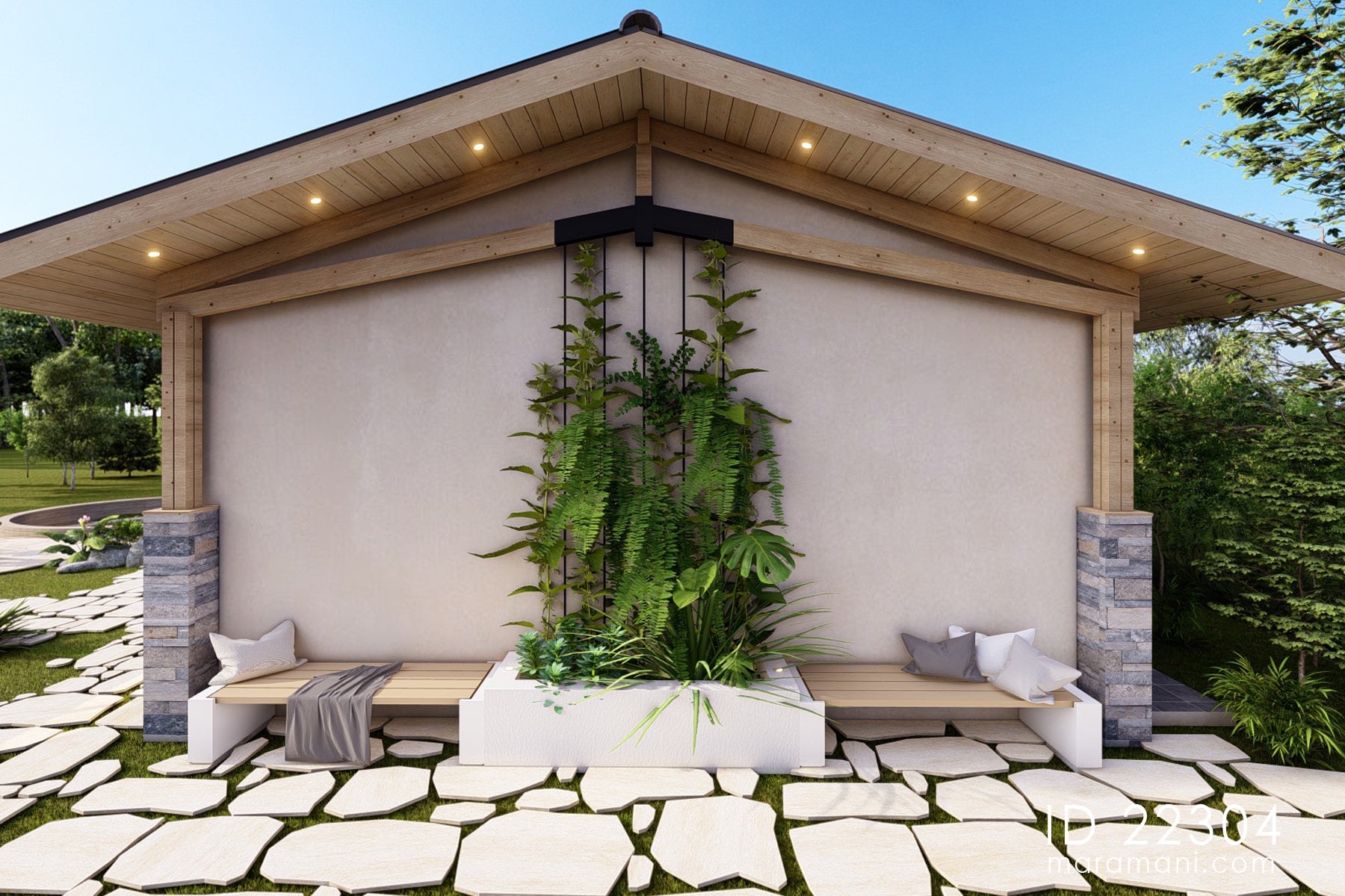 Modern 2-Bedroom, 2-Story House Plan - ID 22304