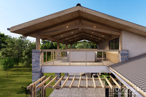 Modern 2-Bedroom, 2-Story House Plan - ID 22304