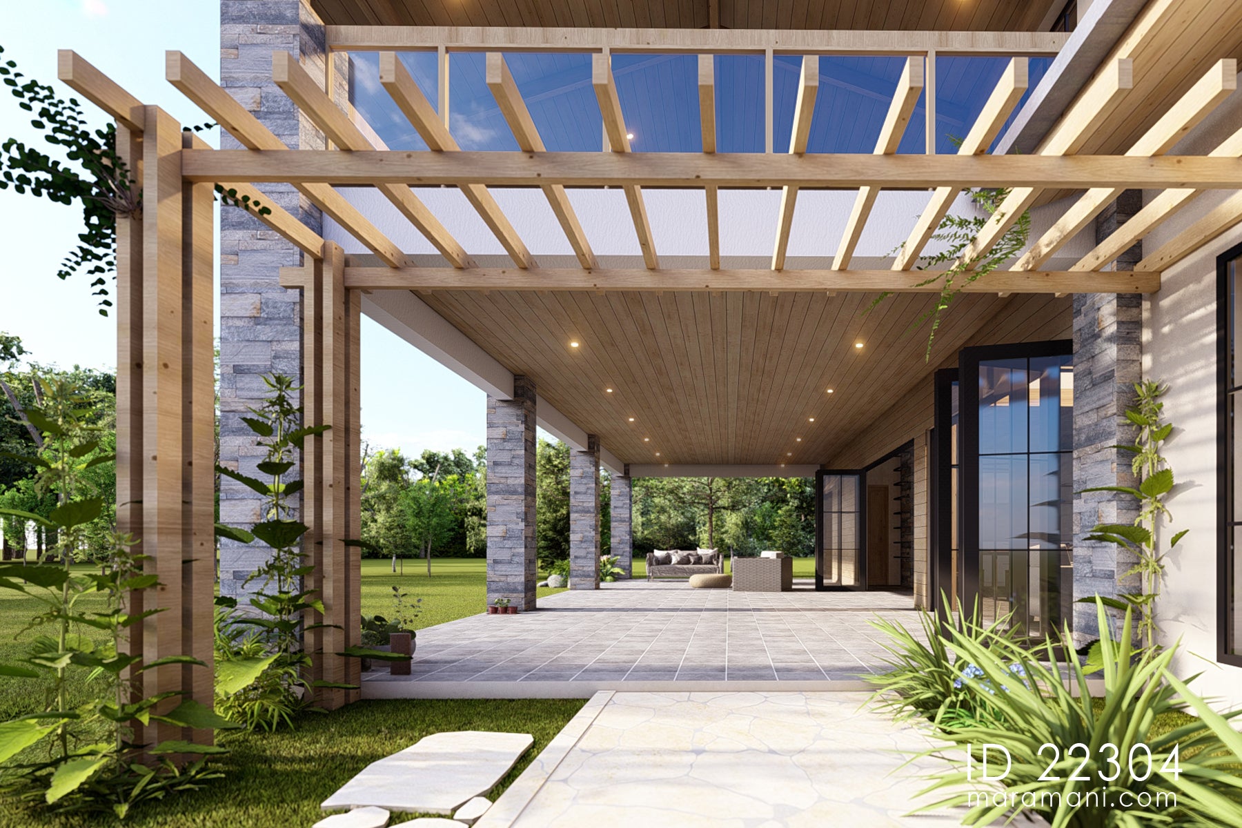 Modern 2-Bedroom, 2-Story House Plan - ID 22304