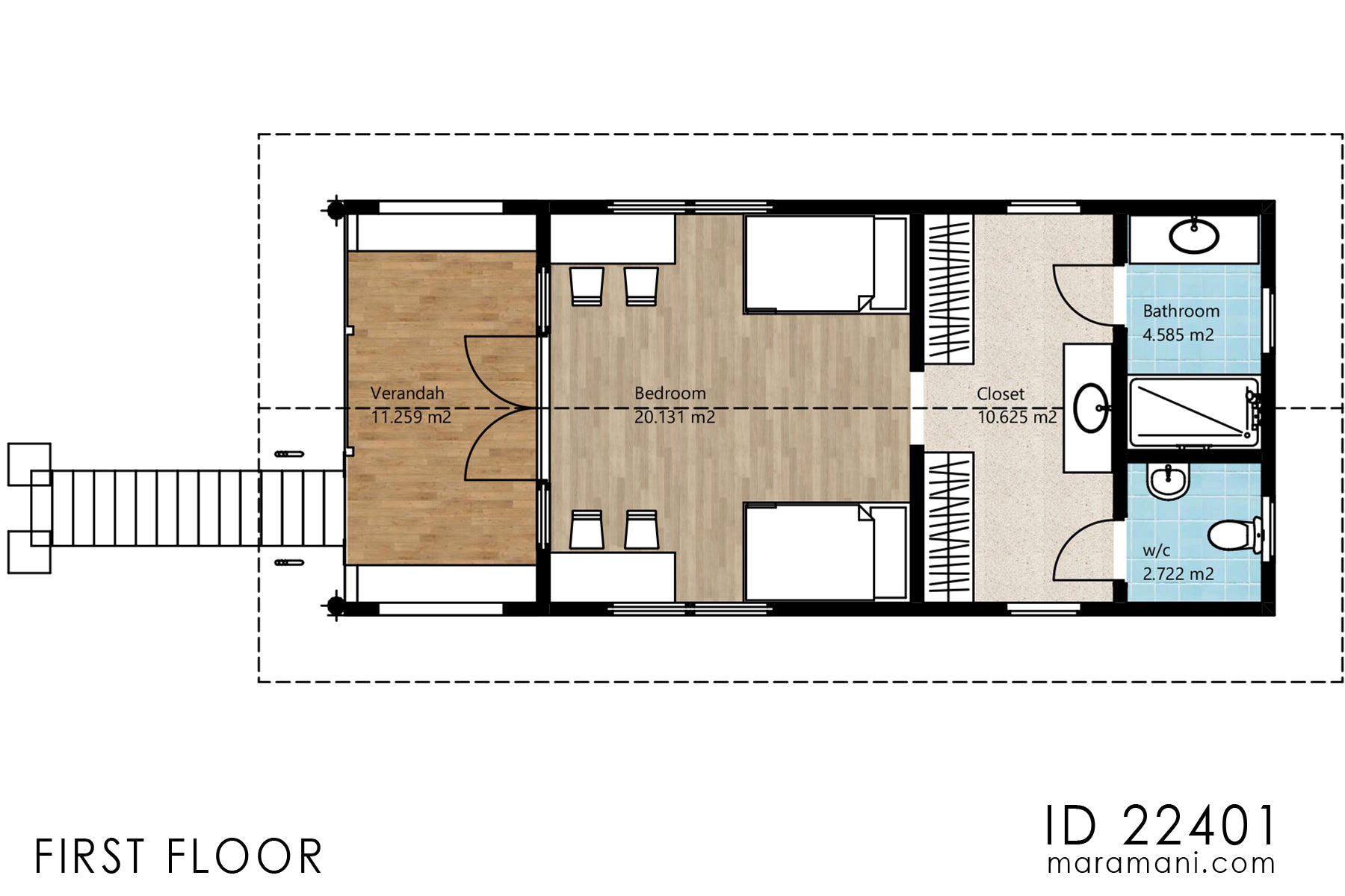 Zanzibar-Style Lodge Plan - ID 22401