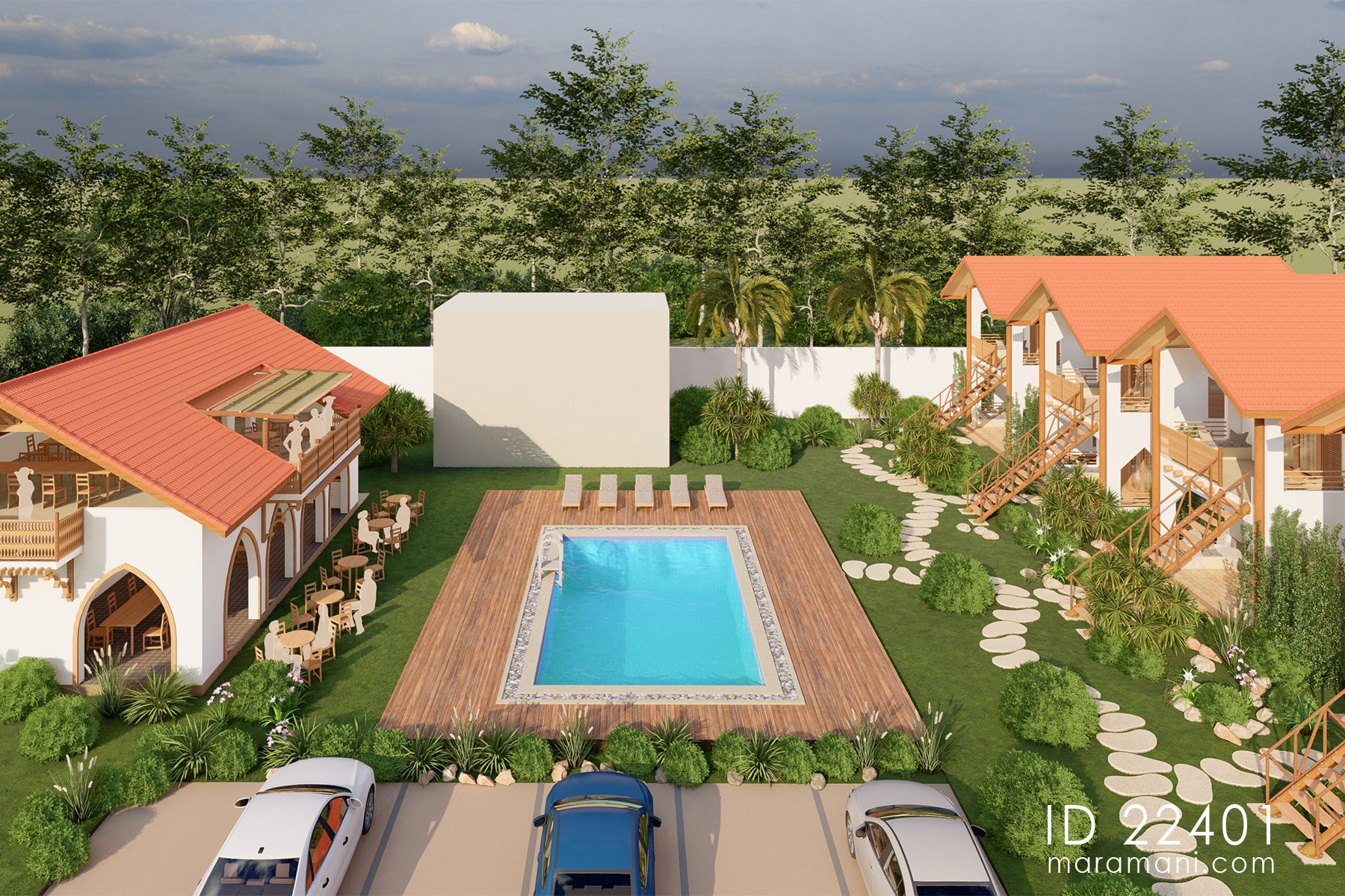 Zanzibar-Style Lodge Plan - ID 22401