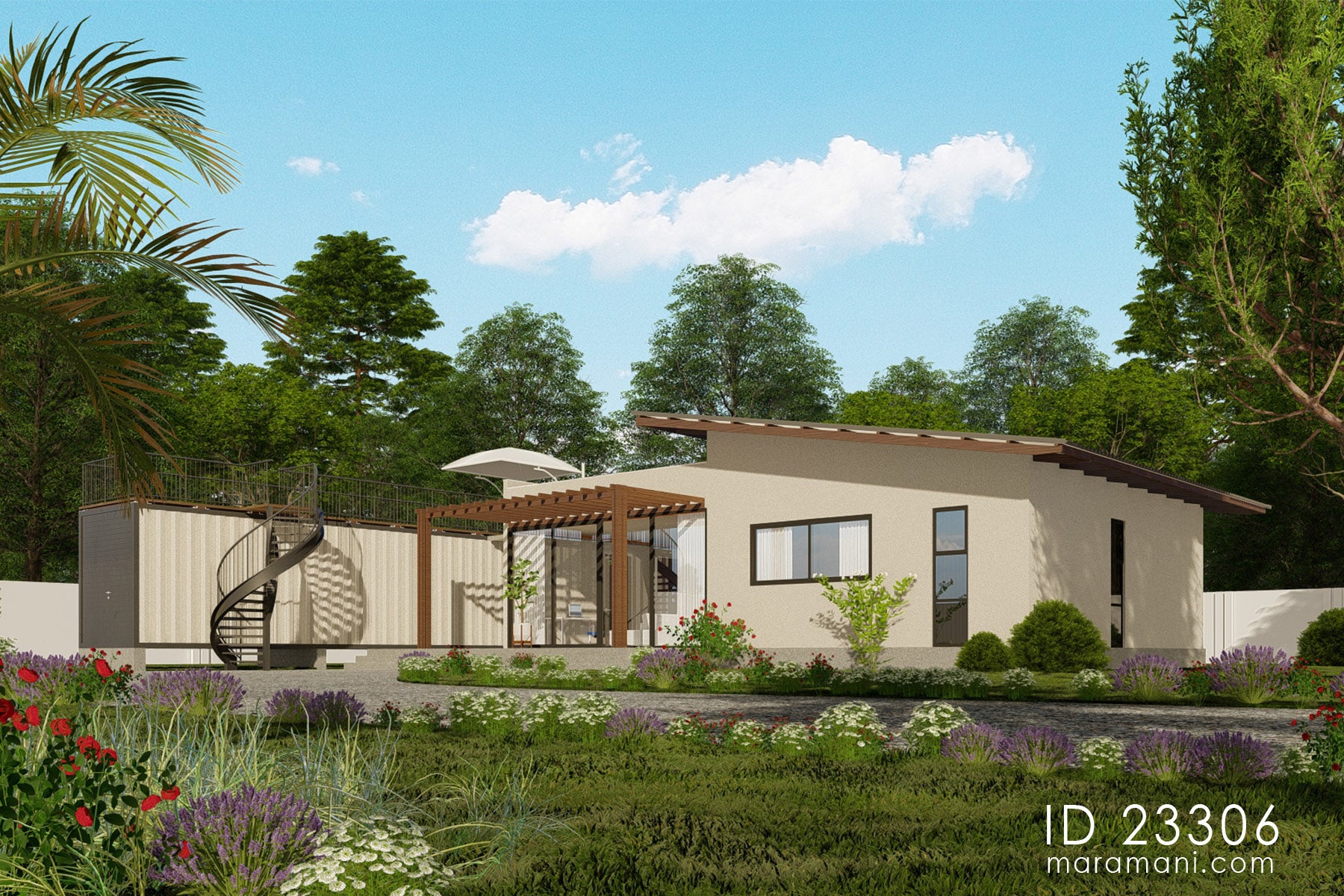 Two-storey 3 Bedroom House Plan - ID 23306