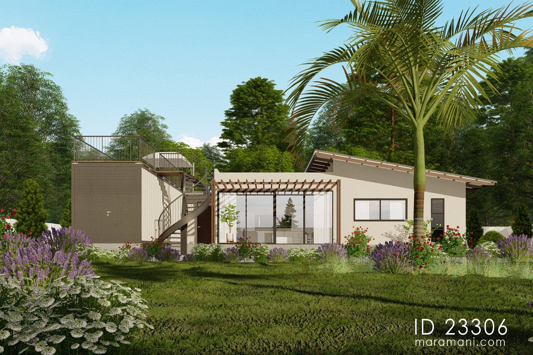 Two-storey 3 Bedroom House Plan - ID 23306