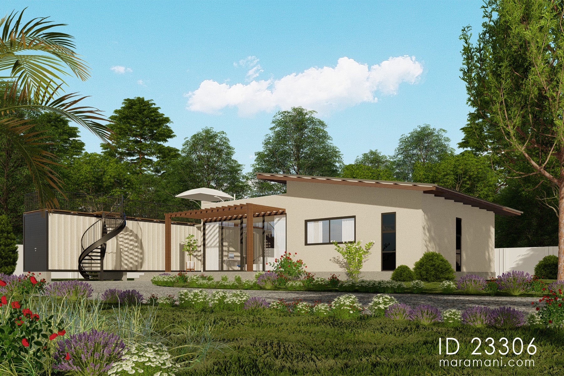 Two-storey 3 Bedroom House Plan - ID 23306