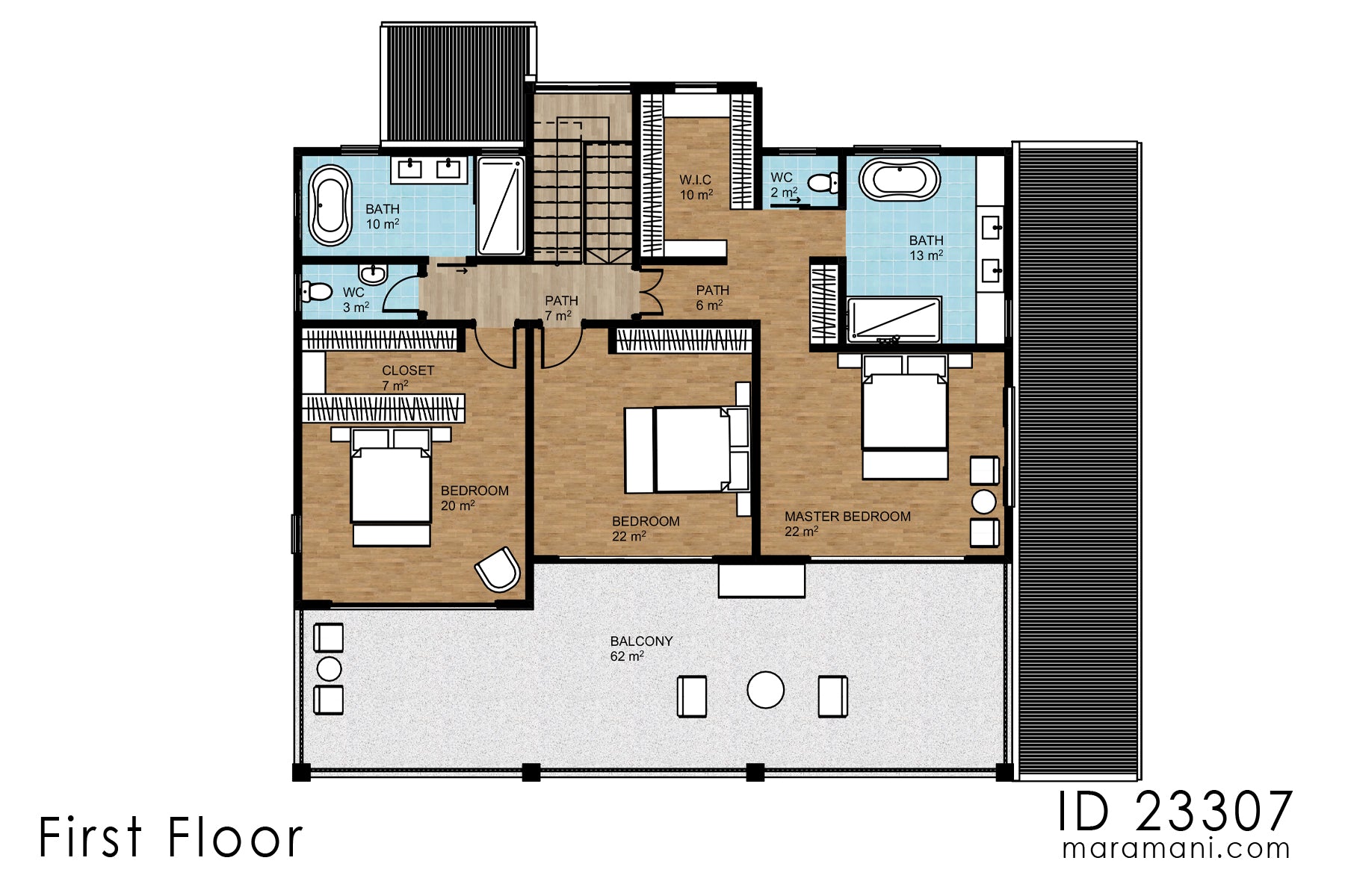 Stylish 3-Bedroom, 2-Story House Plan - ID 23307
