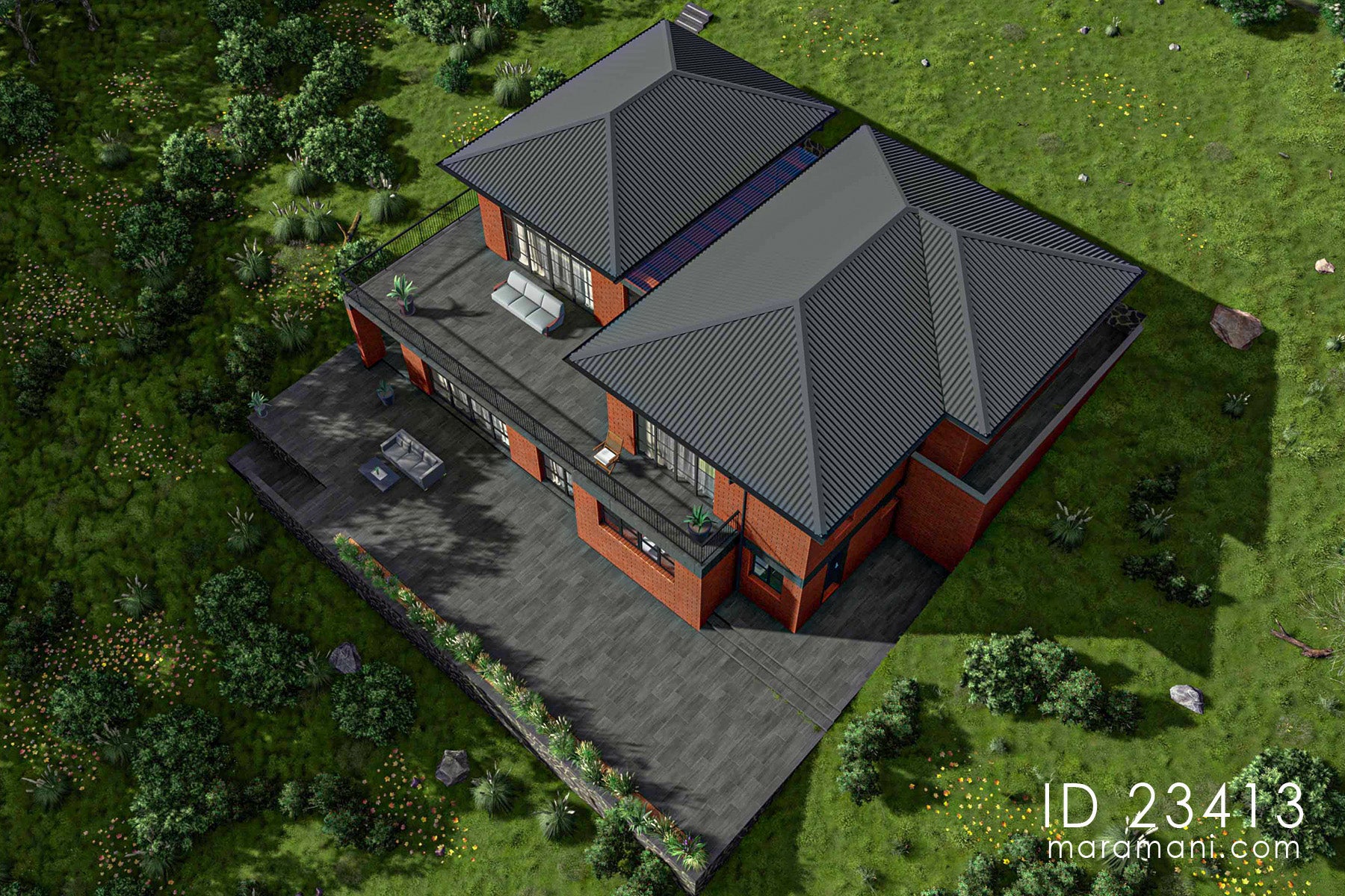 3-bedroom two-story house plan -ID 23413