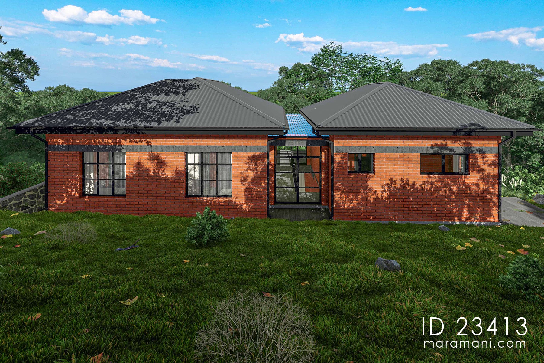 3-bedroom two-story house plan -ID 23413