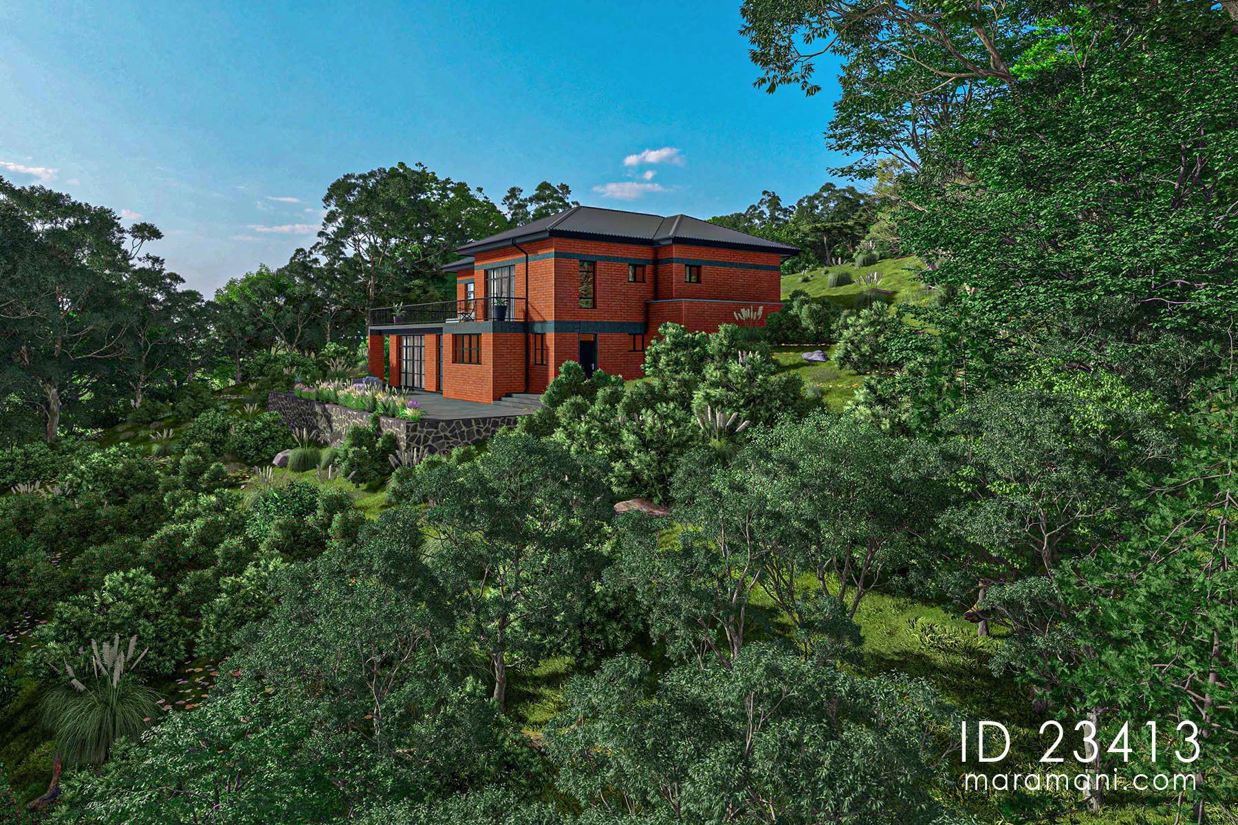 3-bedroom two-story house plan -ID 23413