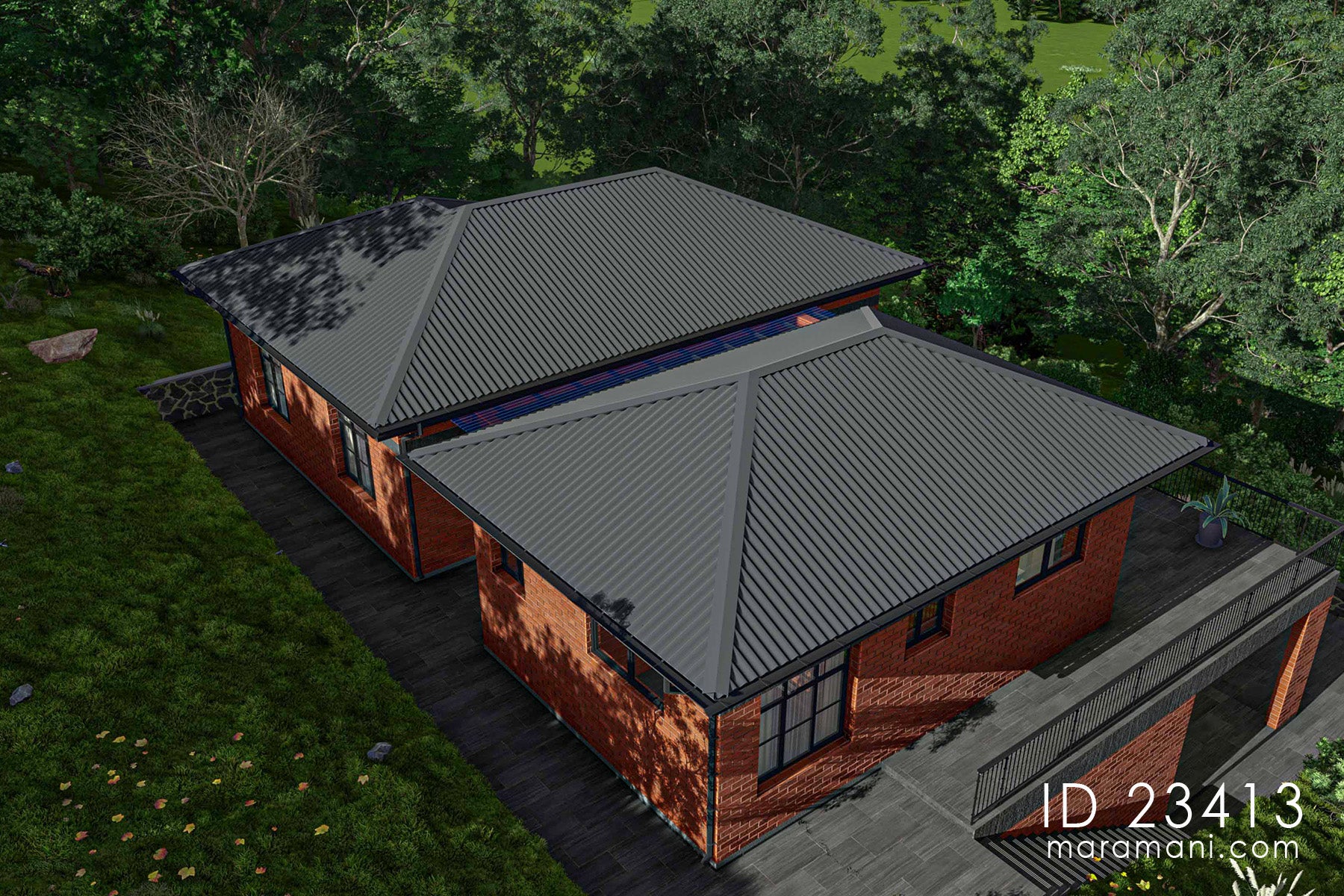 3-bedroom two-story house plan -ID 23413