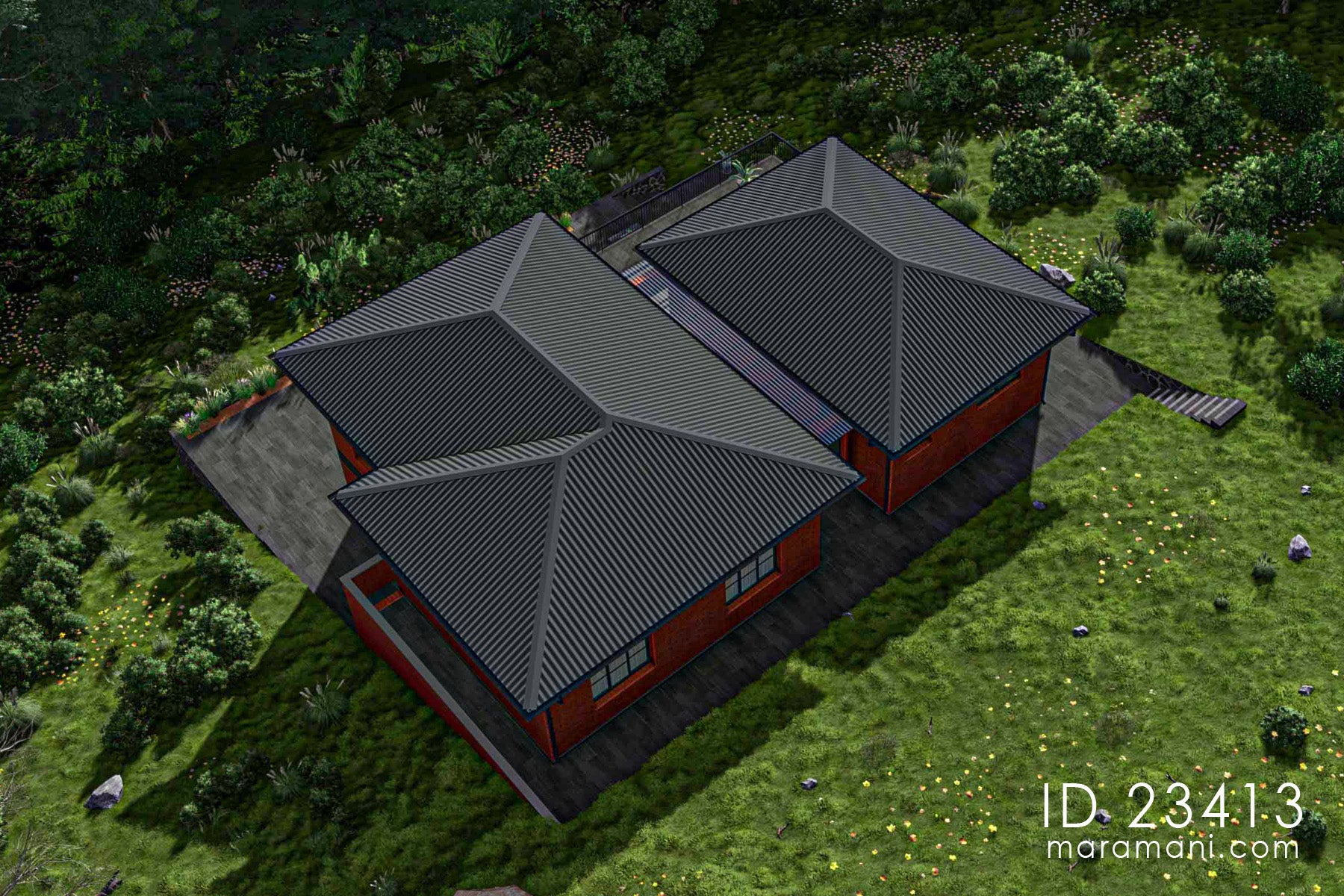 3-bedroom two-story house plan -ID 23413