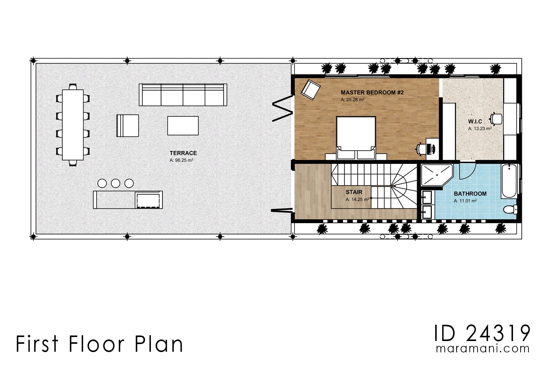 Modern 4-Bedroom, 2-Story House Plan - ID 24319