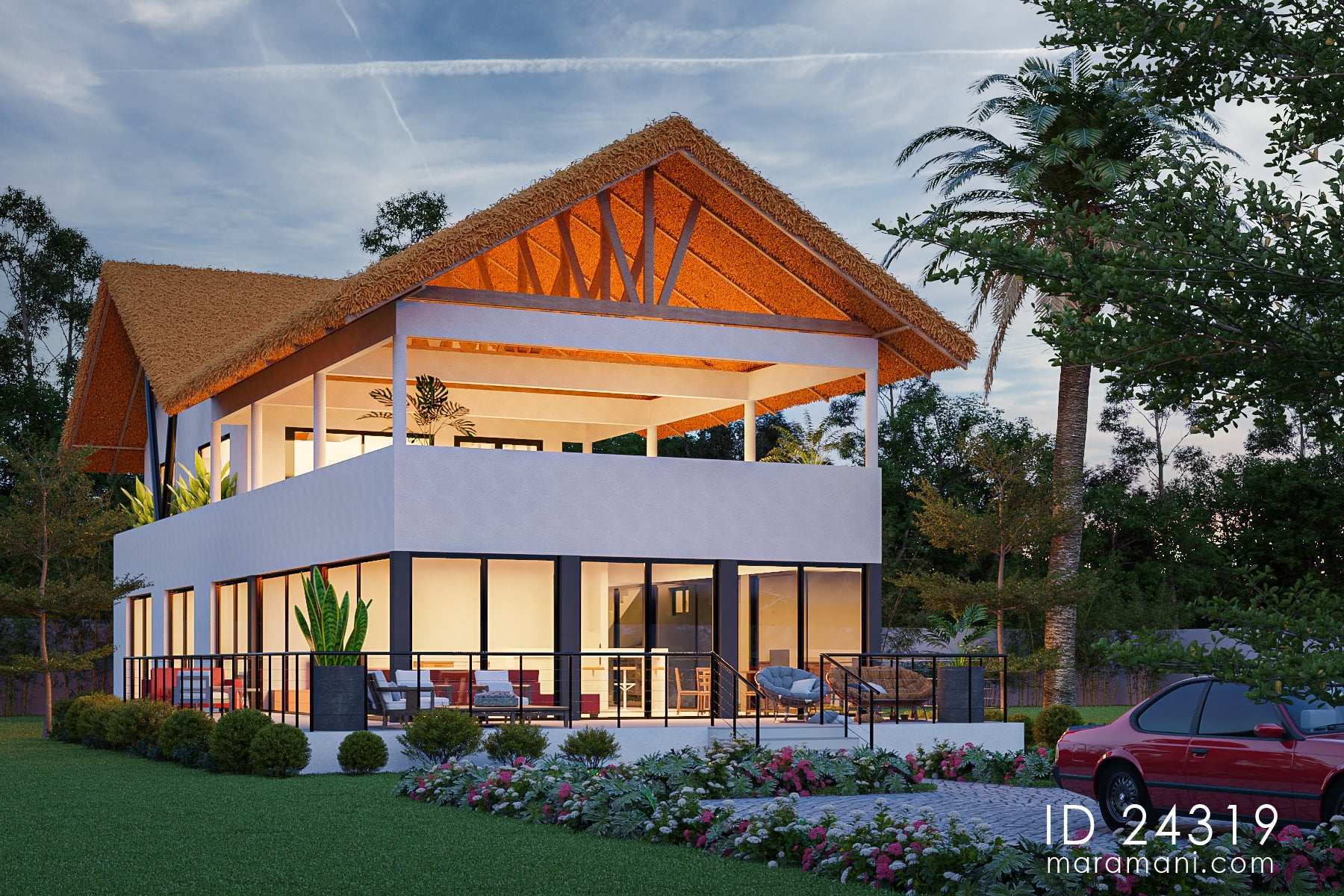 Modern 4-Bedroom, 2-Story House Plan - ID 24319