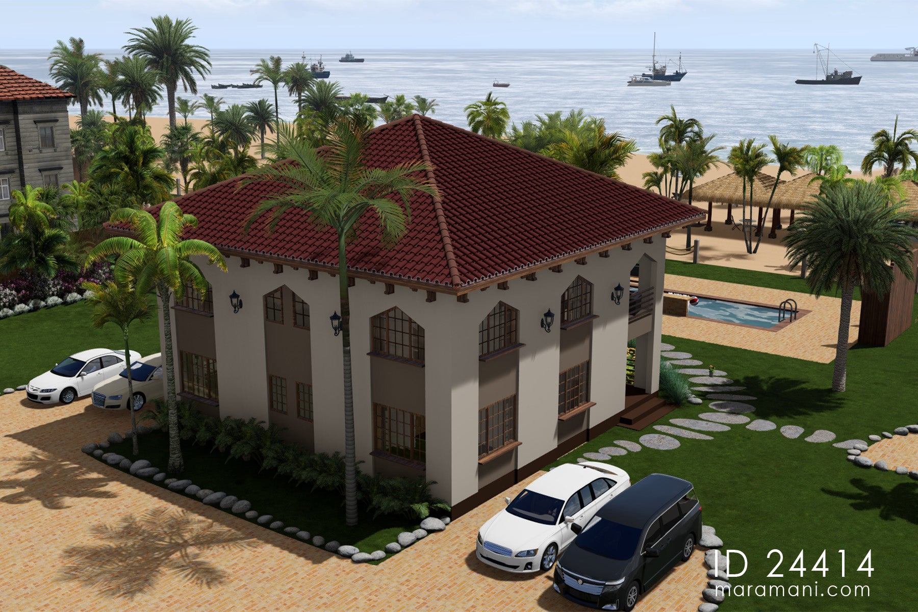 4-Bedroom, Two Story House Pan - ID 24414