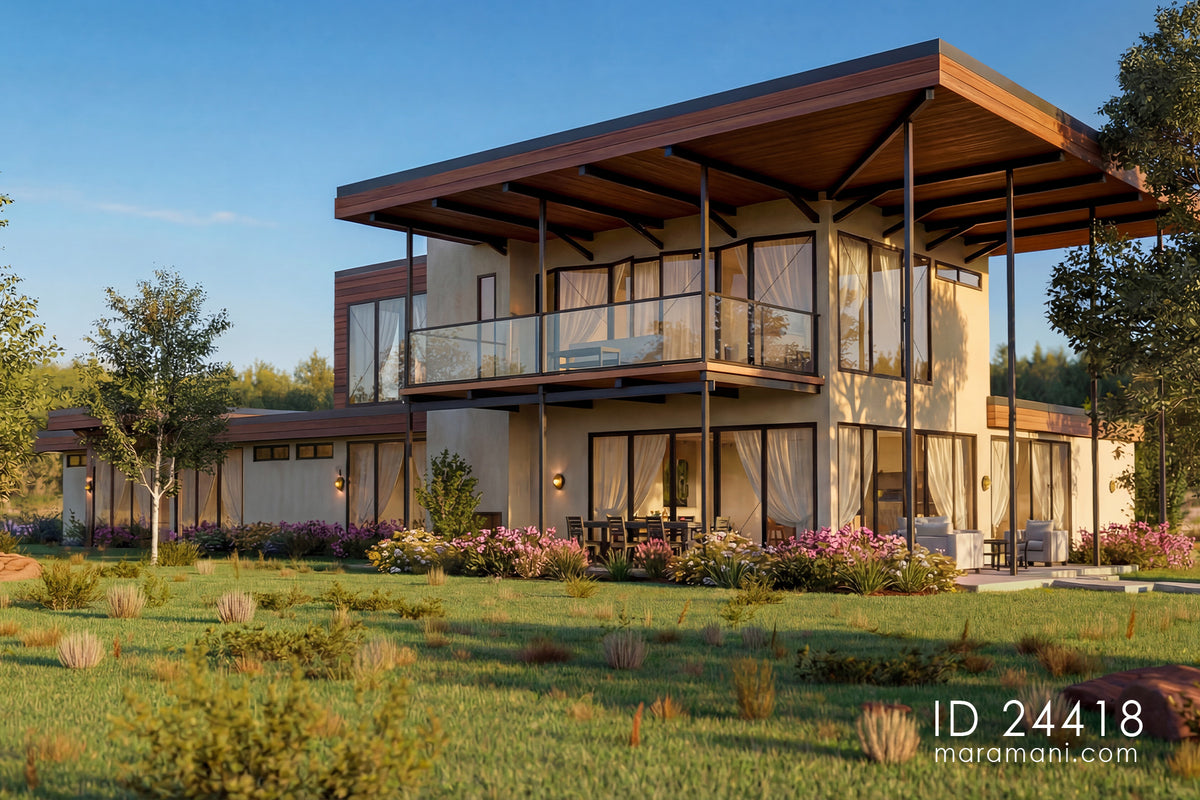 Modern 4-Bedroom Double-Storey House Plan – ID 24418