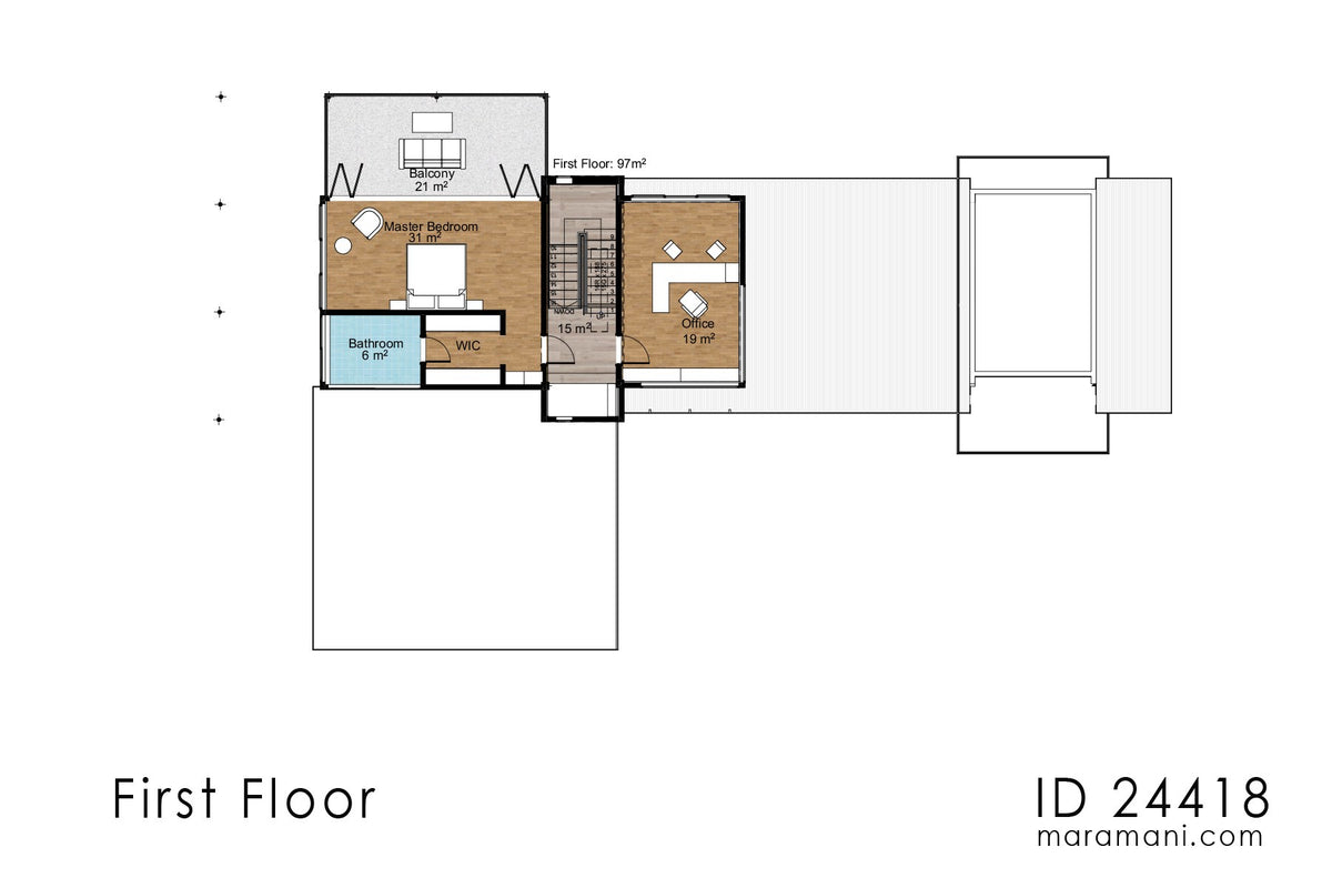 Modern 4-Bedroom Double-Storey House Plan – ID 24418