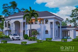 Spacious 6-Bedroom, 2-Story House Plan - ID 26711