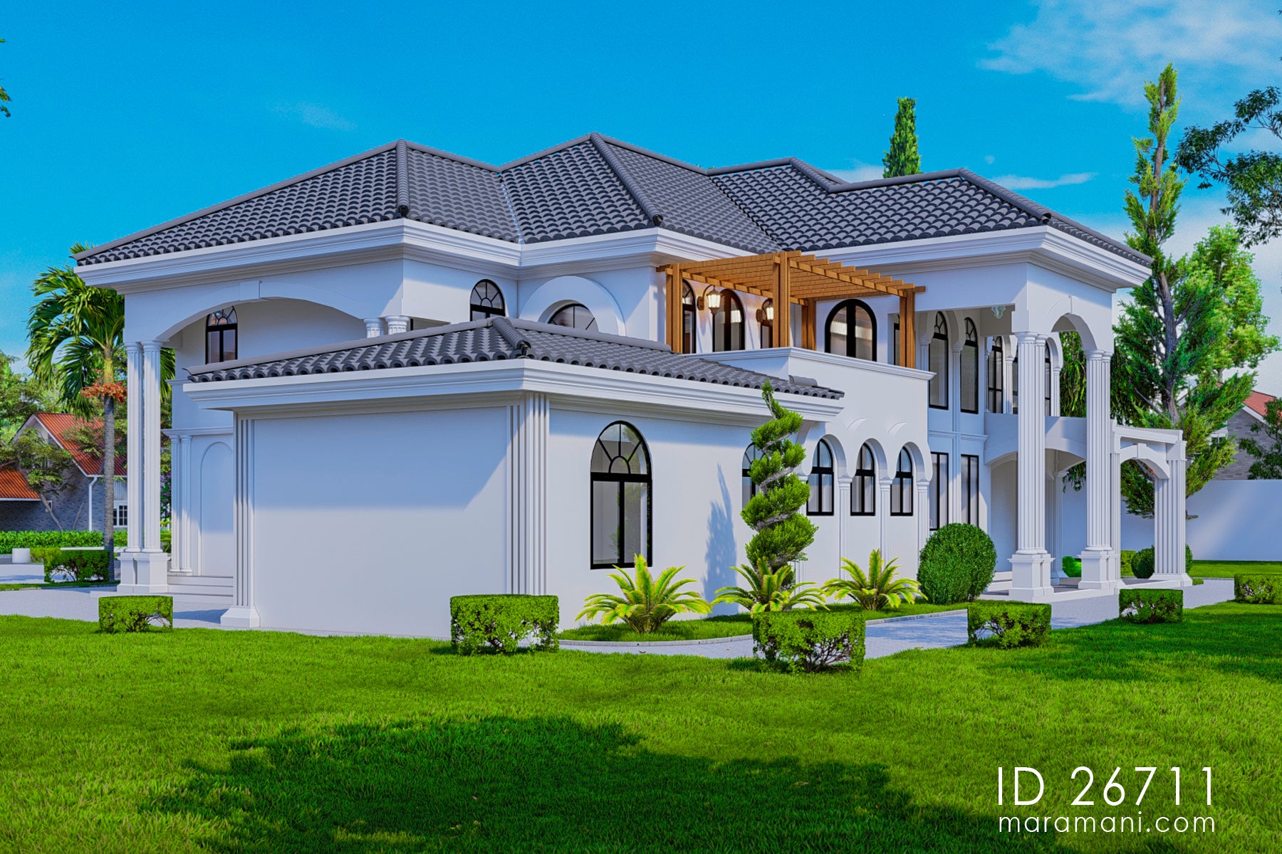 Spacious 6-Bedroom, 2-Story House Plan - ID 26711