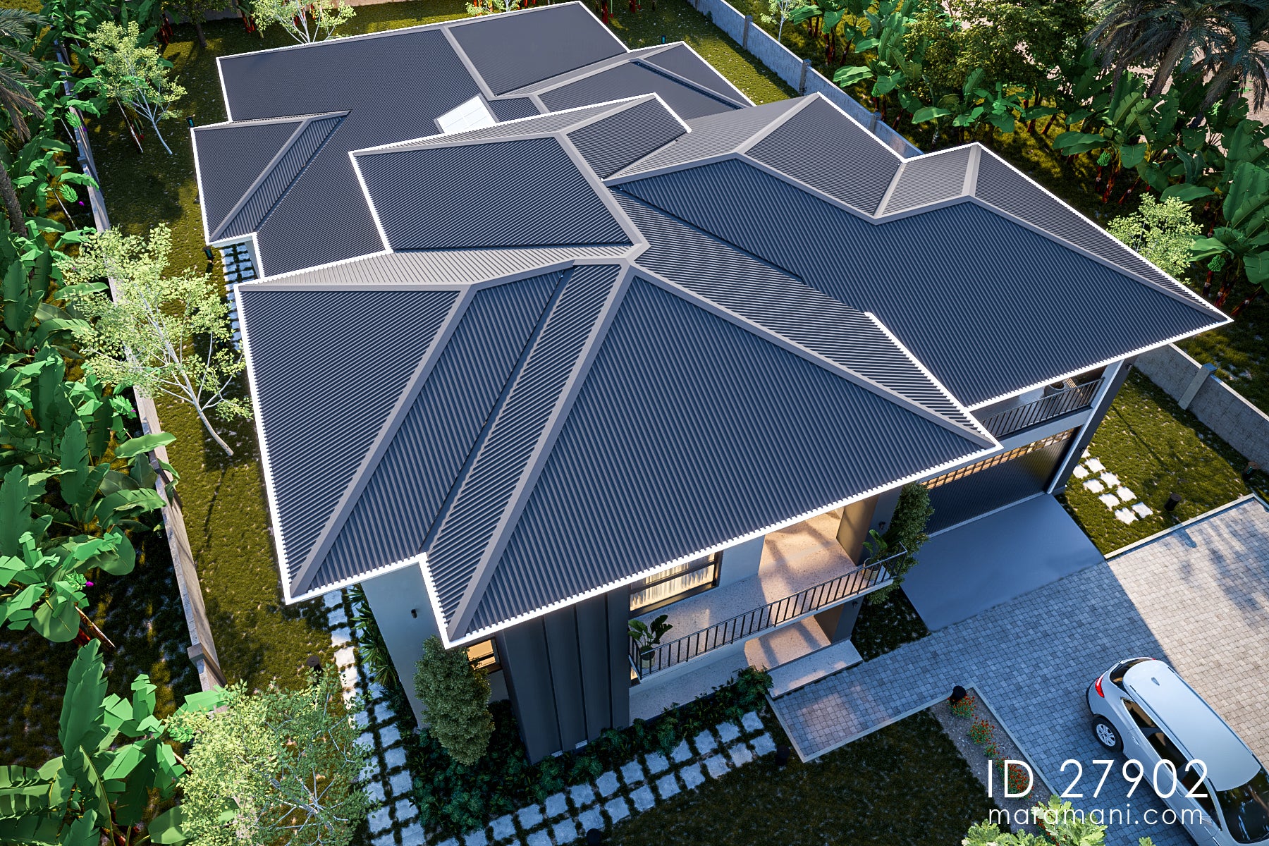 Grand 7-Bedroom 2-Story Mansion with Luxury Amenities – ID 27902