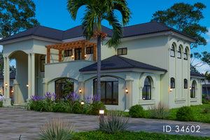 Luxurious 4 Bedroom, 3-Story House Plan – ID 34602