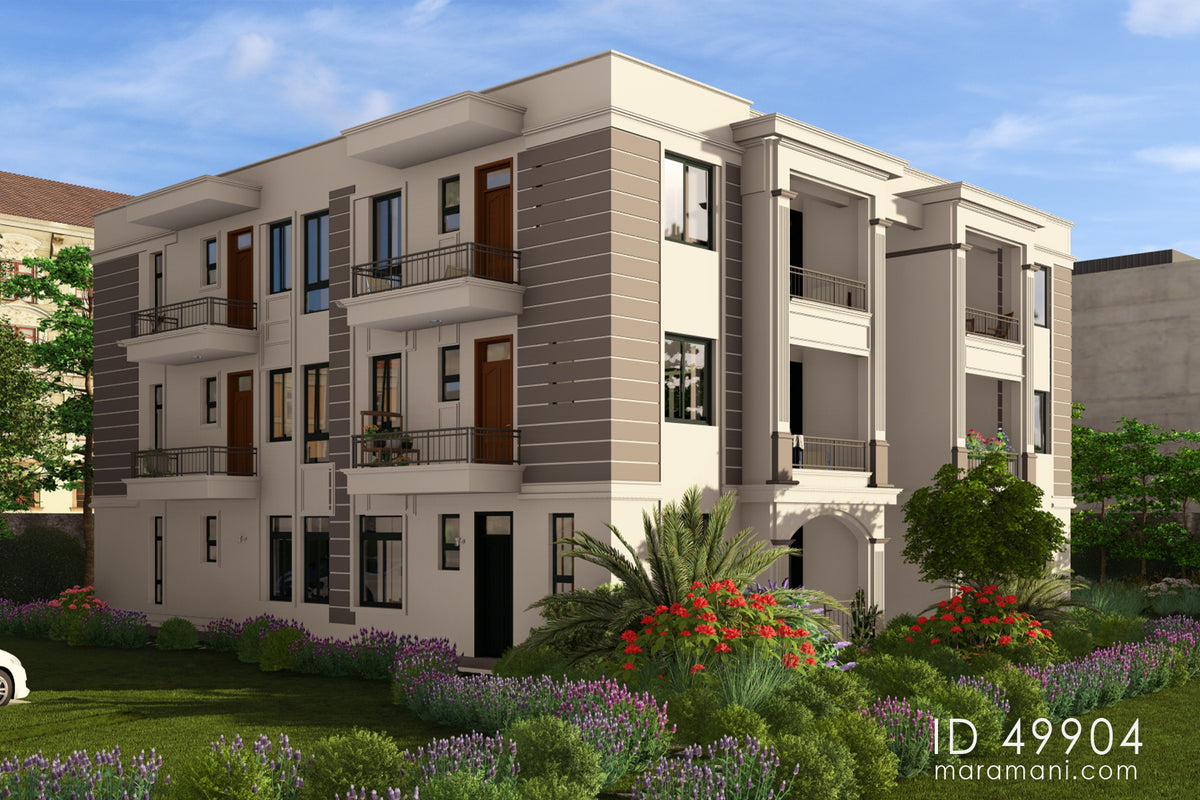 Four-Storey 16 Bedroom House Plan - ID 49904